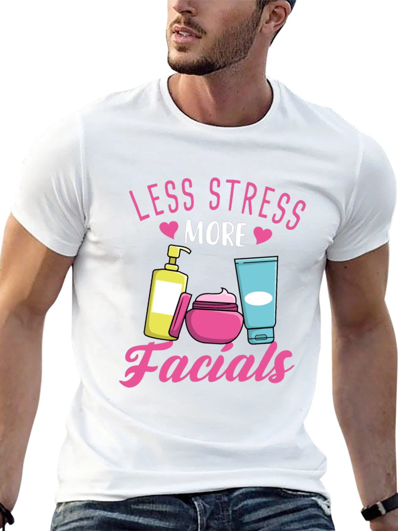 Less Stress More Facials T-Shirt Black