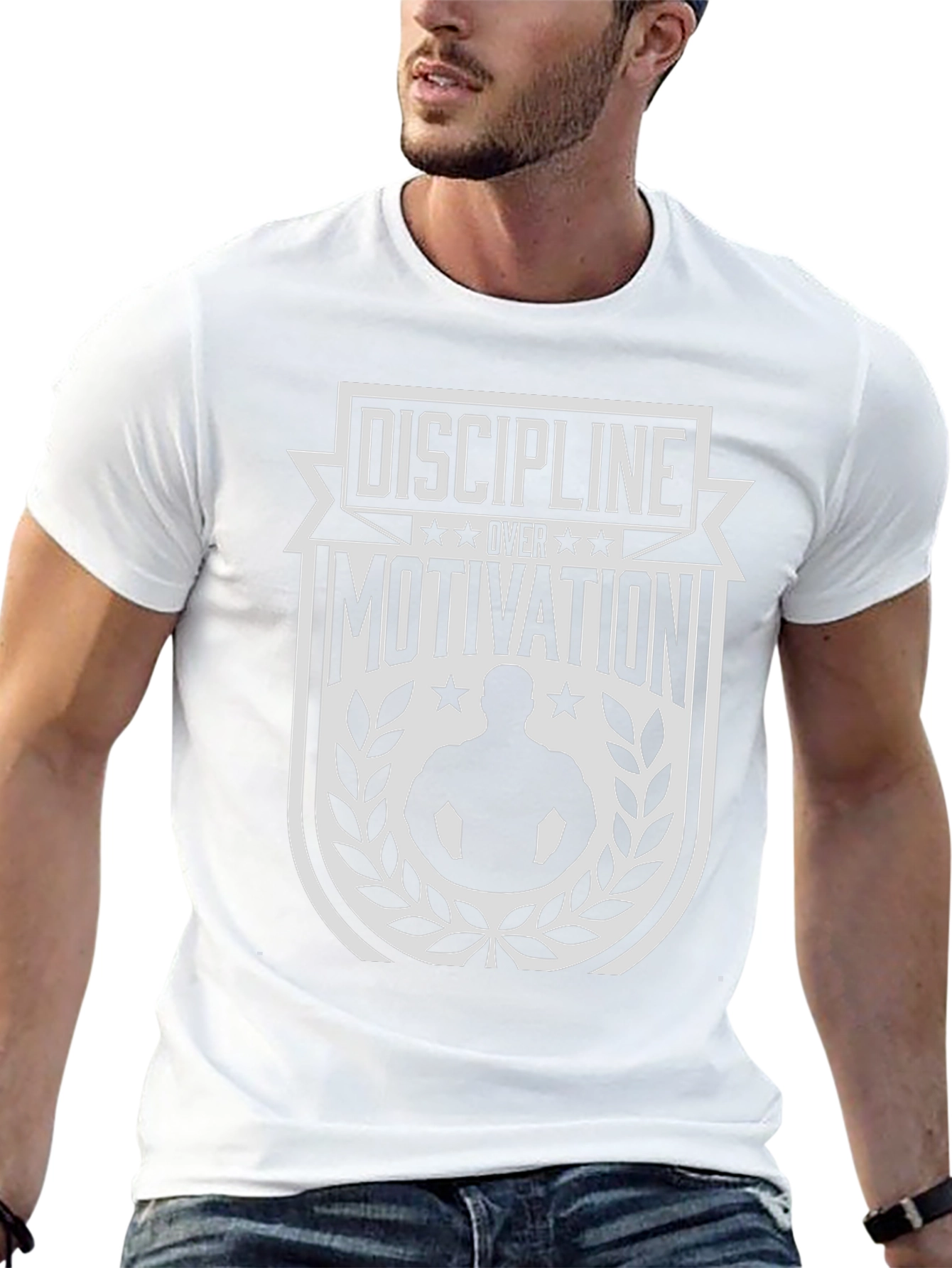 Discipline Over Motivation Black Graphic Tee