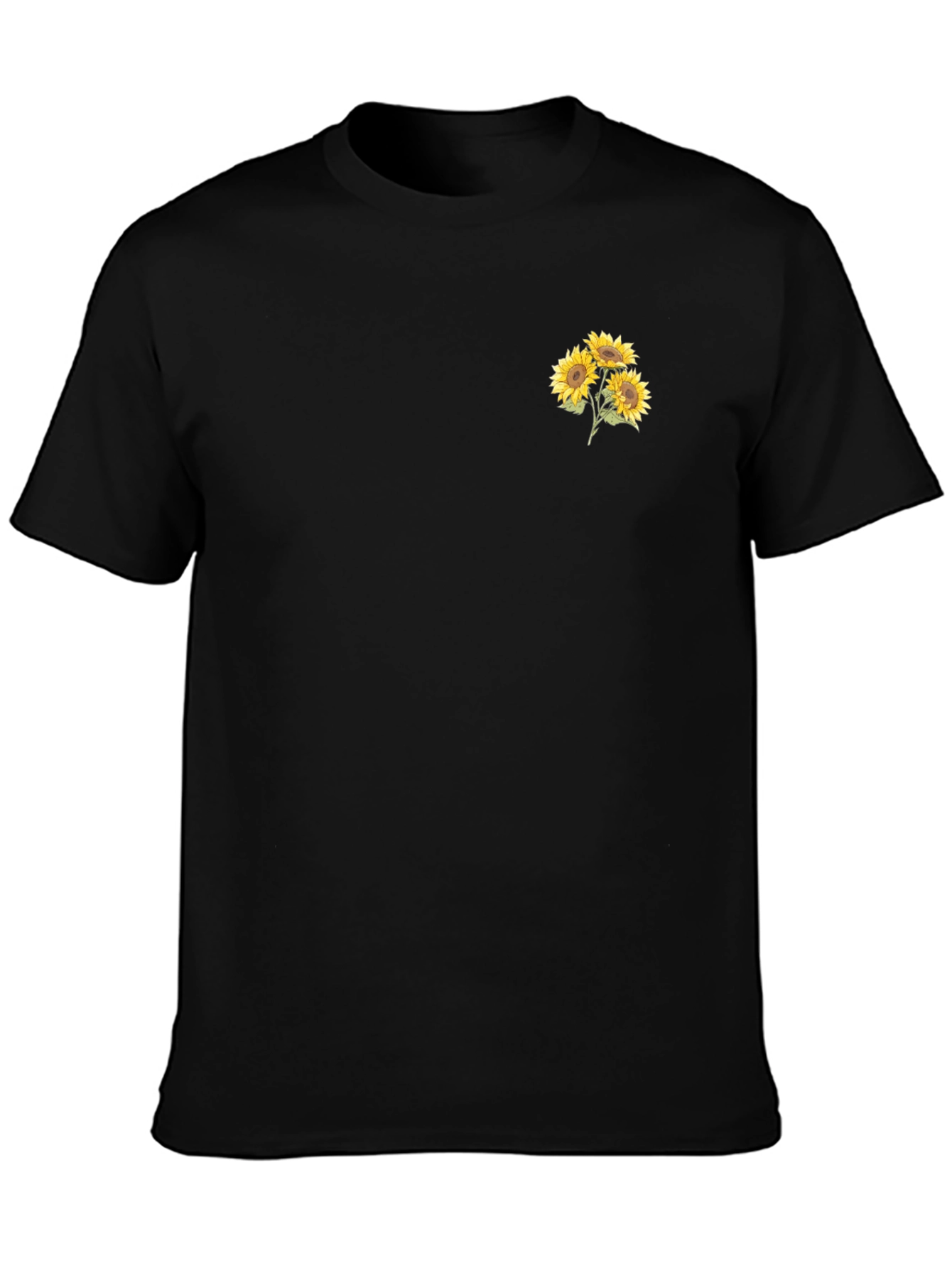 Sunflower Graphic Black T-Shirt