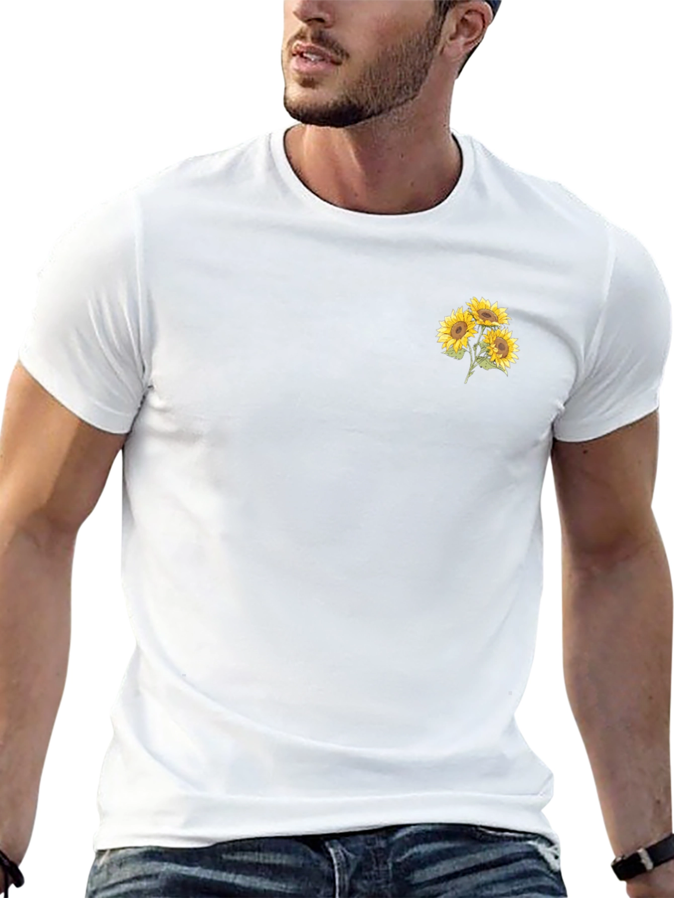 Sunflower Graphic Black T-Shirt