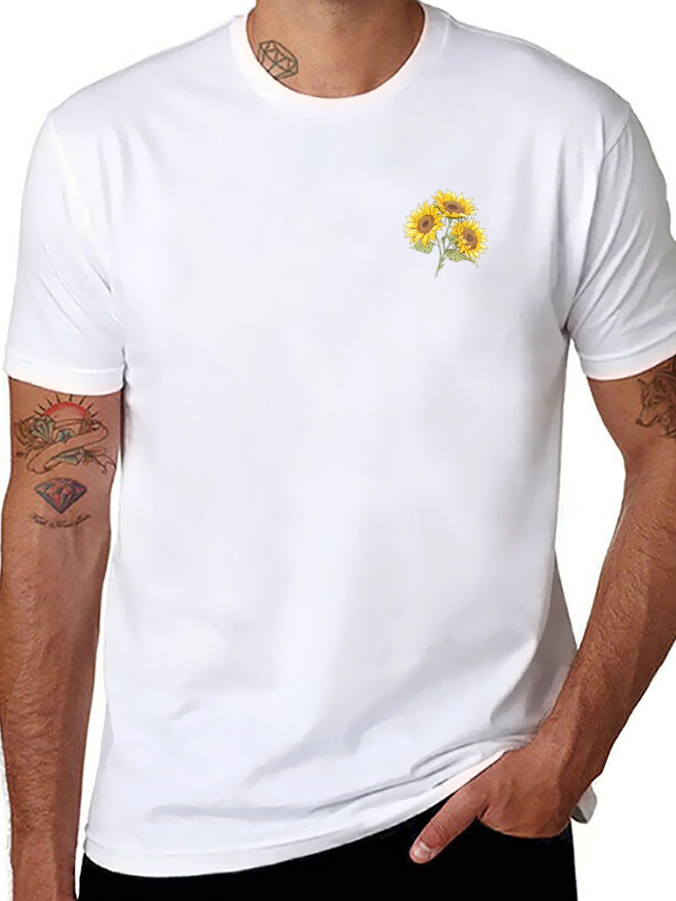 Sunflower Graphic Black T-Shirt