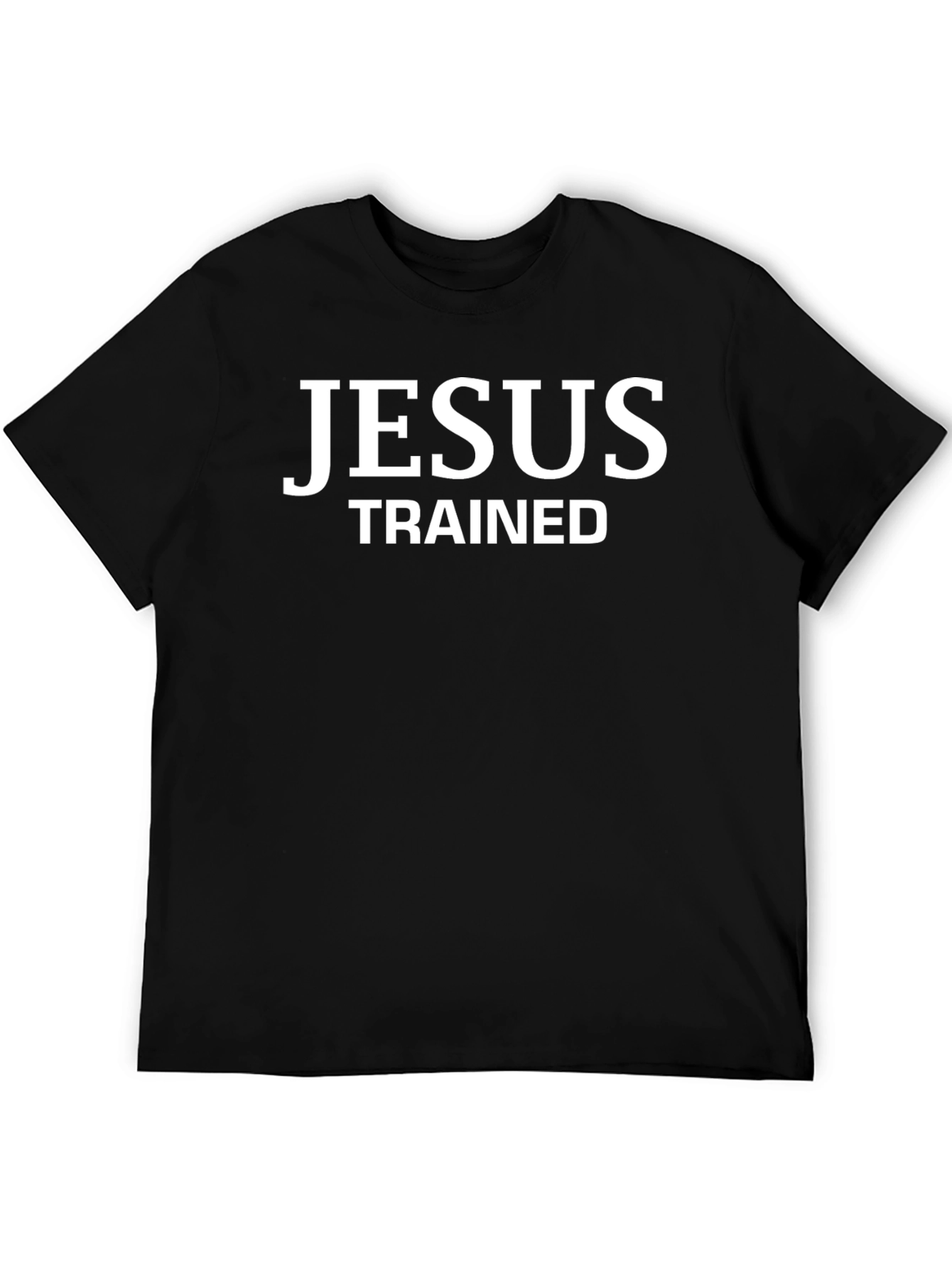 Jesus Trained Graphic Black T-Shirt
