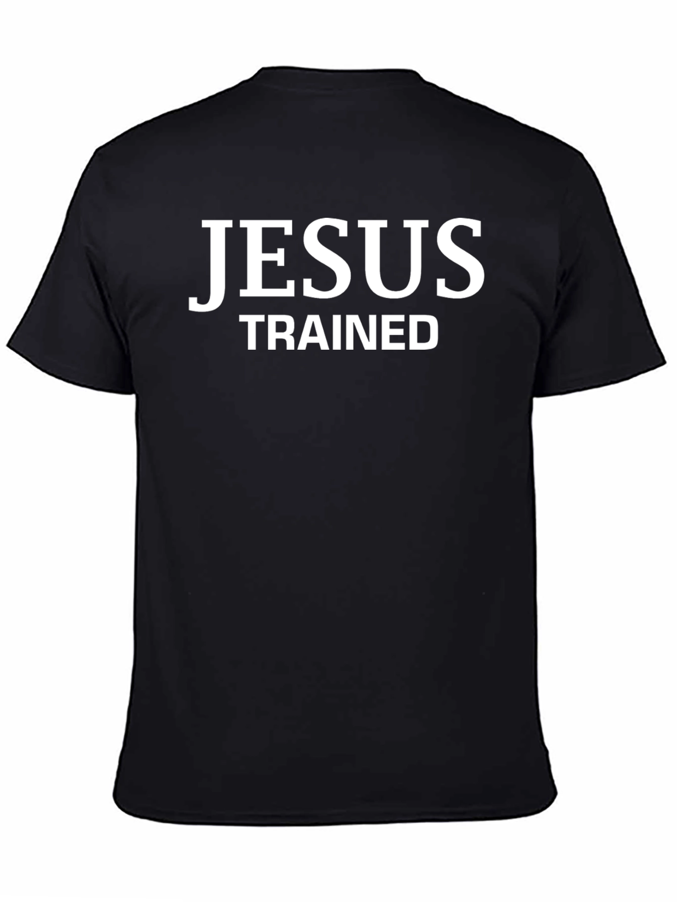 Jesus Trained Graphic Black T-Shirt