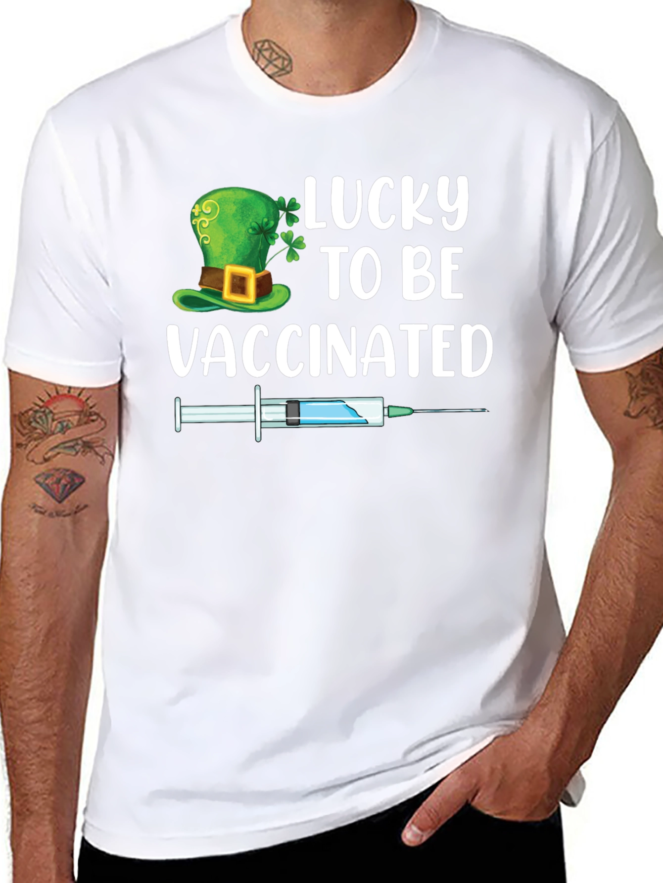 Lucky to be Vaccinated St. Patricks Day T-Shirt