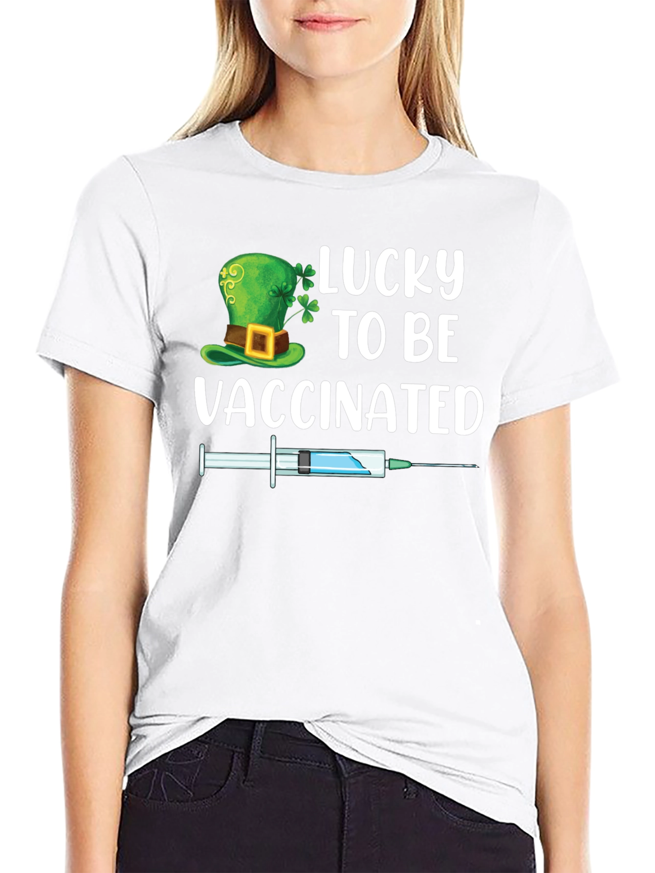 Lucky to be Vaccinated St. Patricks Day T-Shirt