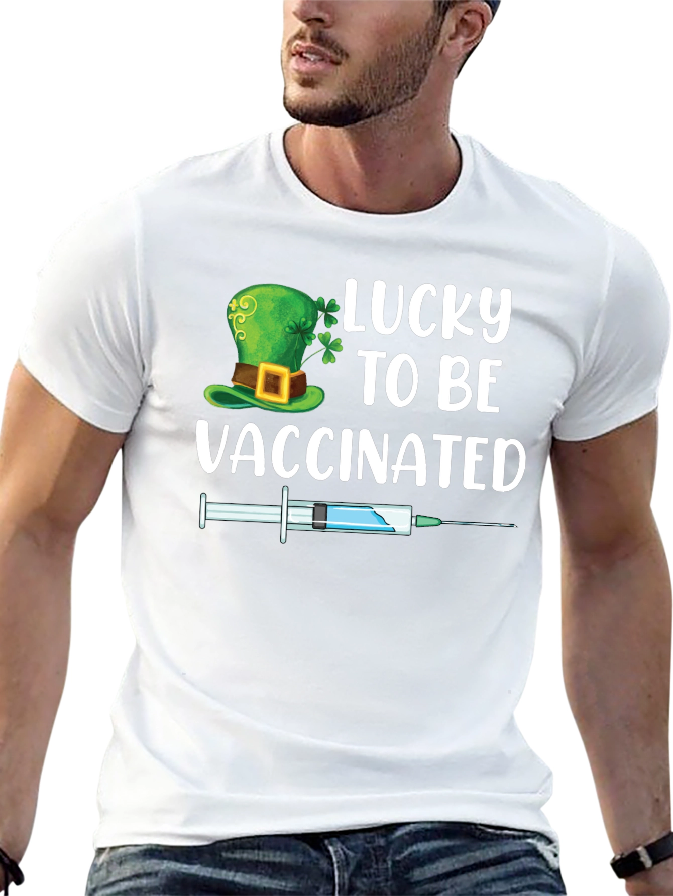 Lucky to be Vaccinated St. Patricks Day T-Shirt