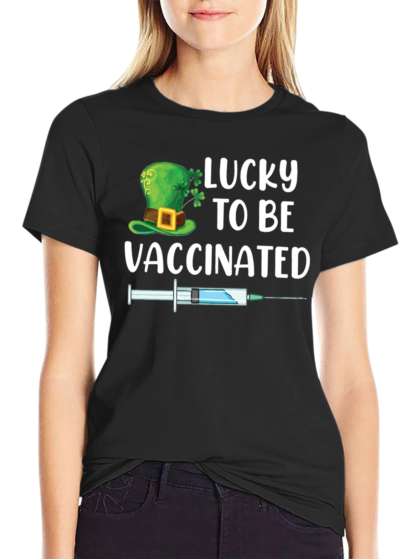 Lucky to be Vaccinated St. Patricks Day T-Shirt