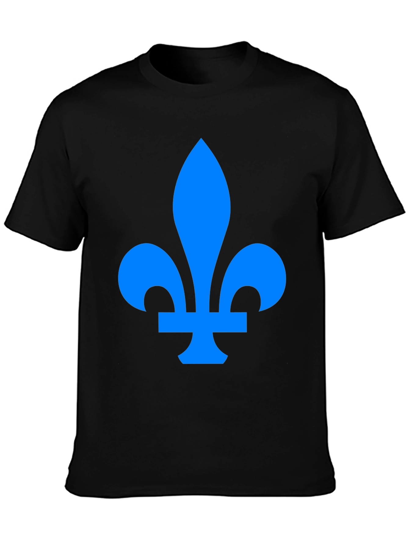 Fleur-de-lis Graphic Tee - Stylish Black Cotton T-Shirt