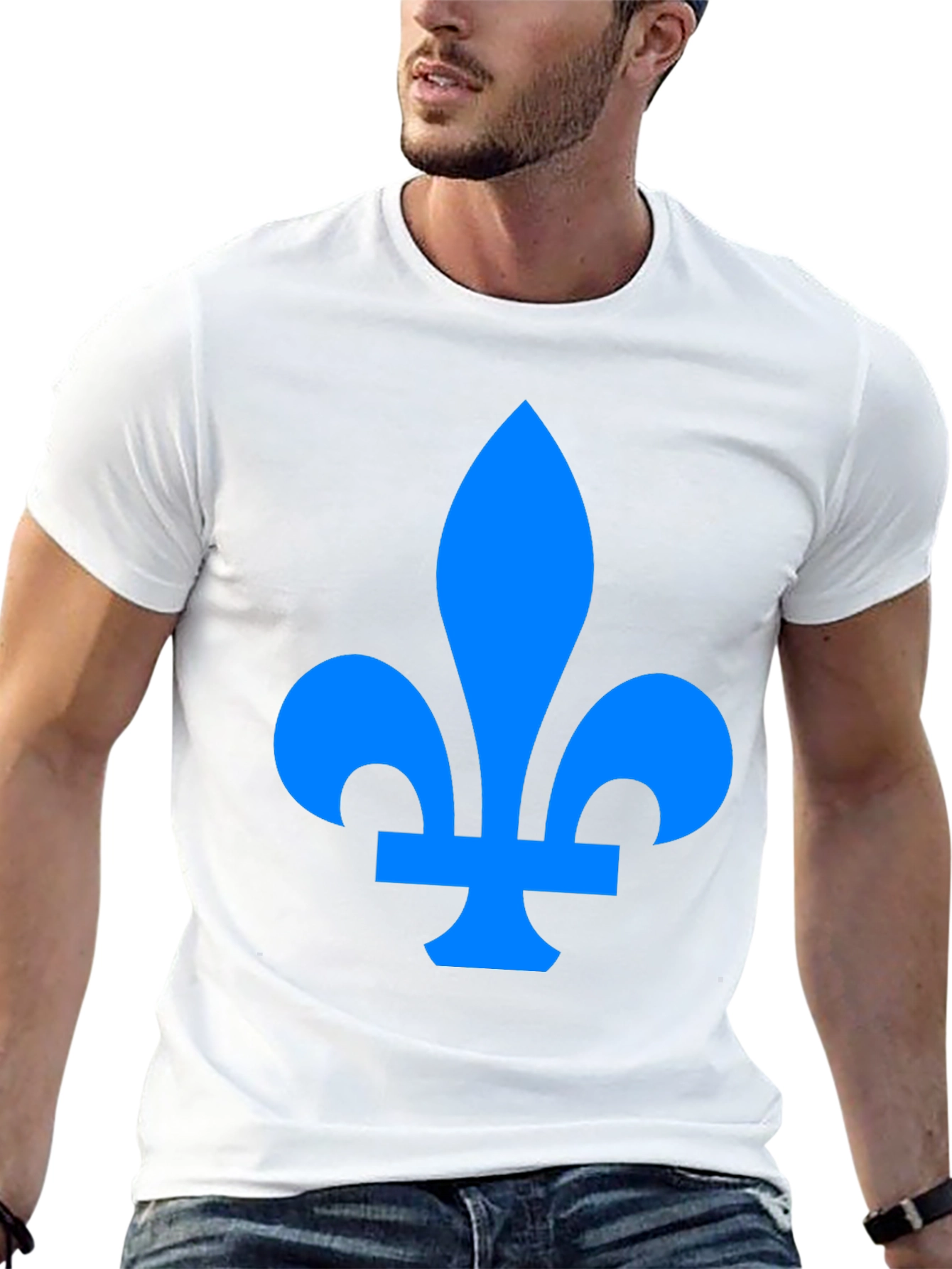 Fleur-de-lis Graphic Tee - Stylish Black Cotton T-Shirt