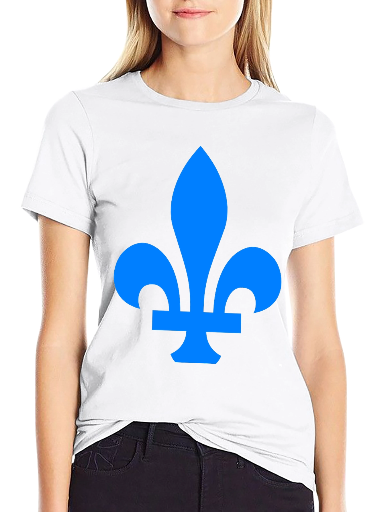 Fleur-de-lis Graphic Tee - Stylish Black Cotton T-Shirt