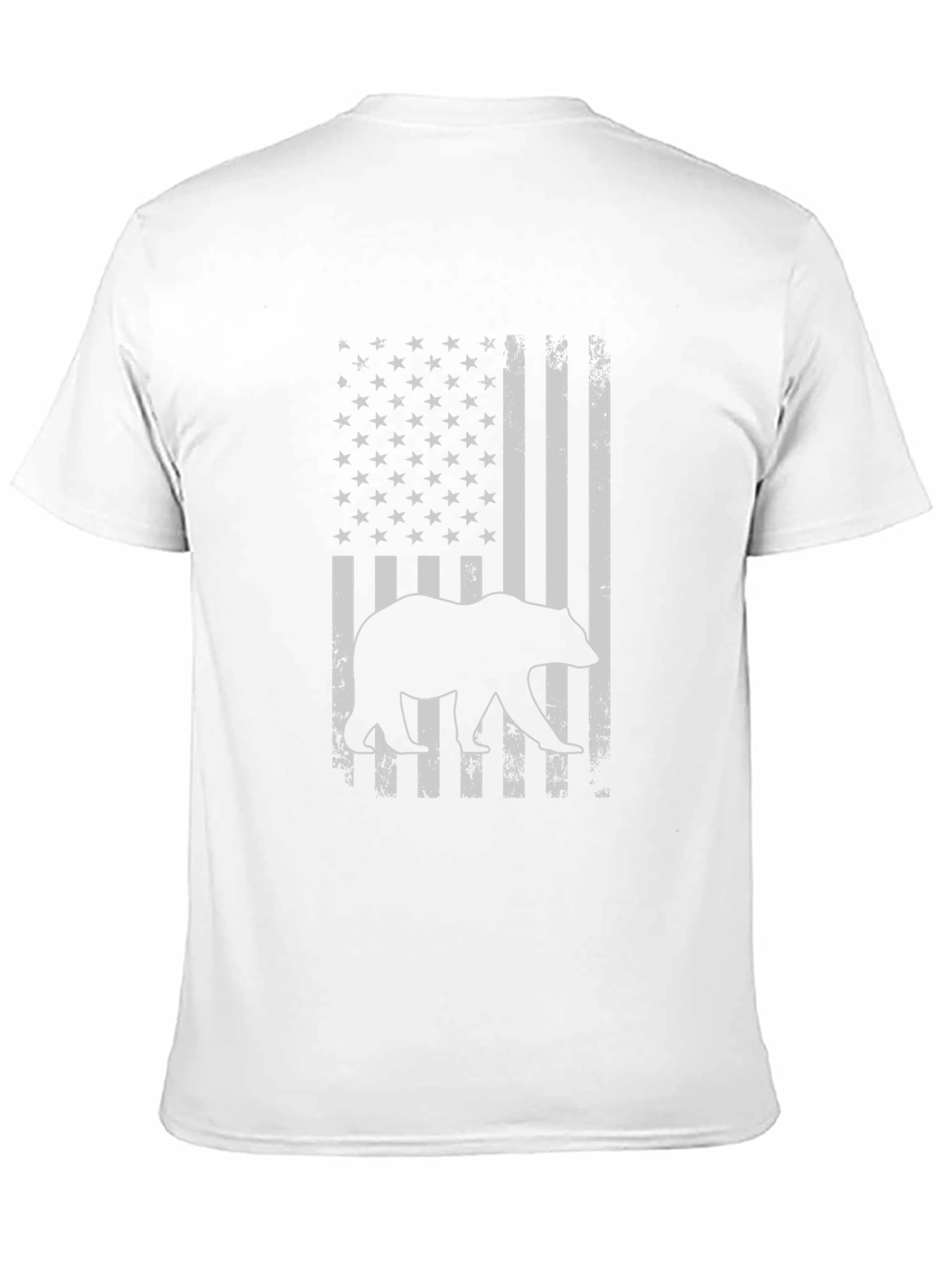 Bear American Flag Graphic T-Shirt