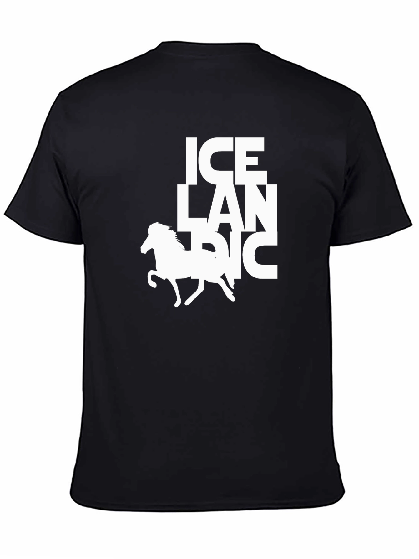 Icelandic Horse Graphic Tee - Black
