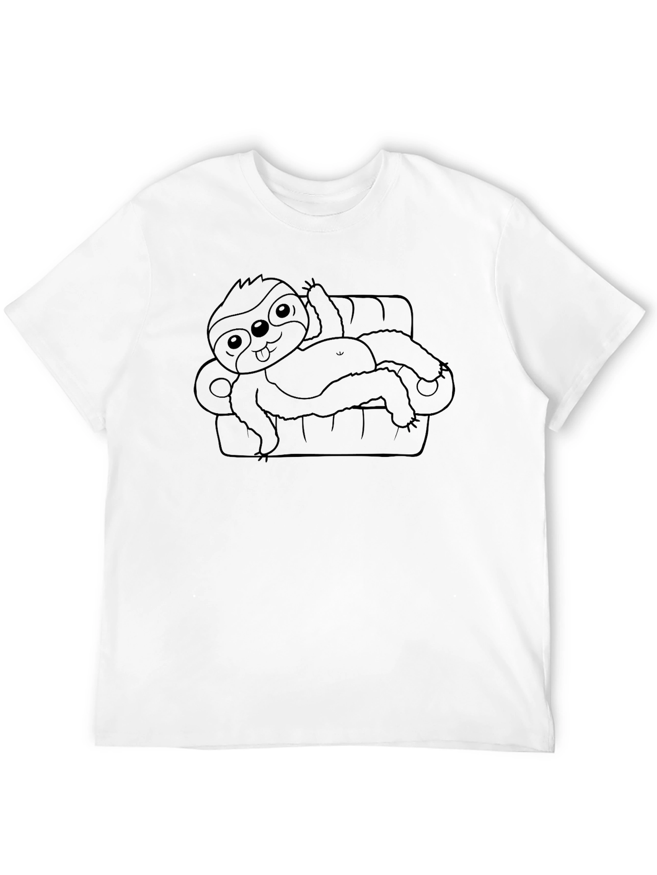 Lazy Sloth T-Shirt - Relaxed Cartoon Design