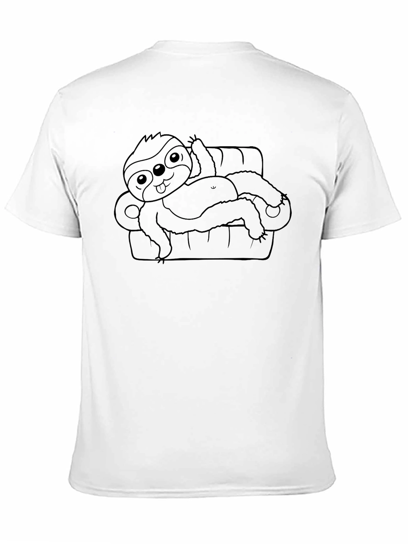 Lazy Sloth T-Shirt - Relaxed Cartoon Design