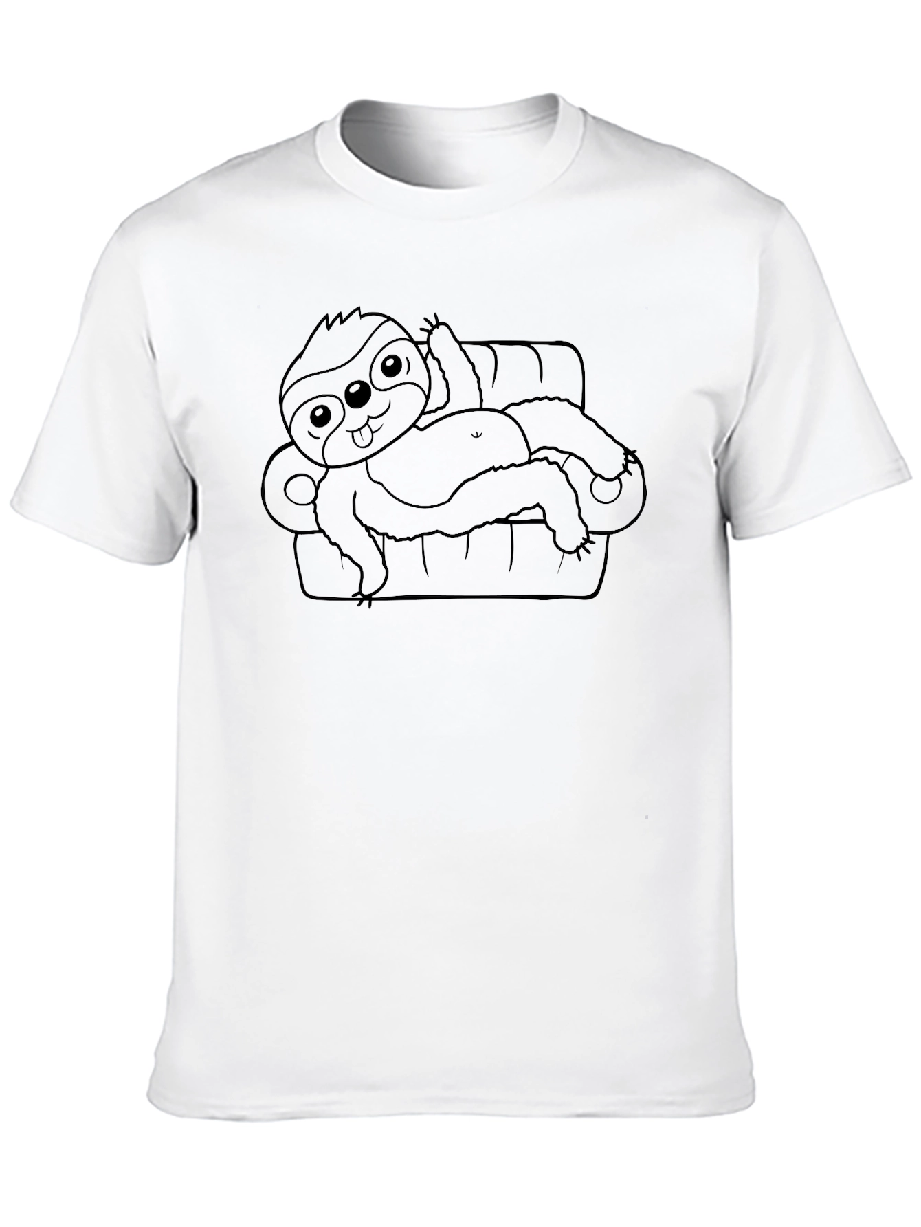 Lazy Sloth T-Shirt - Relaxed Cartoon Design