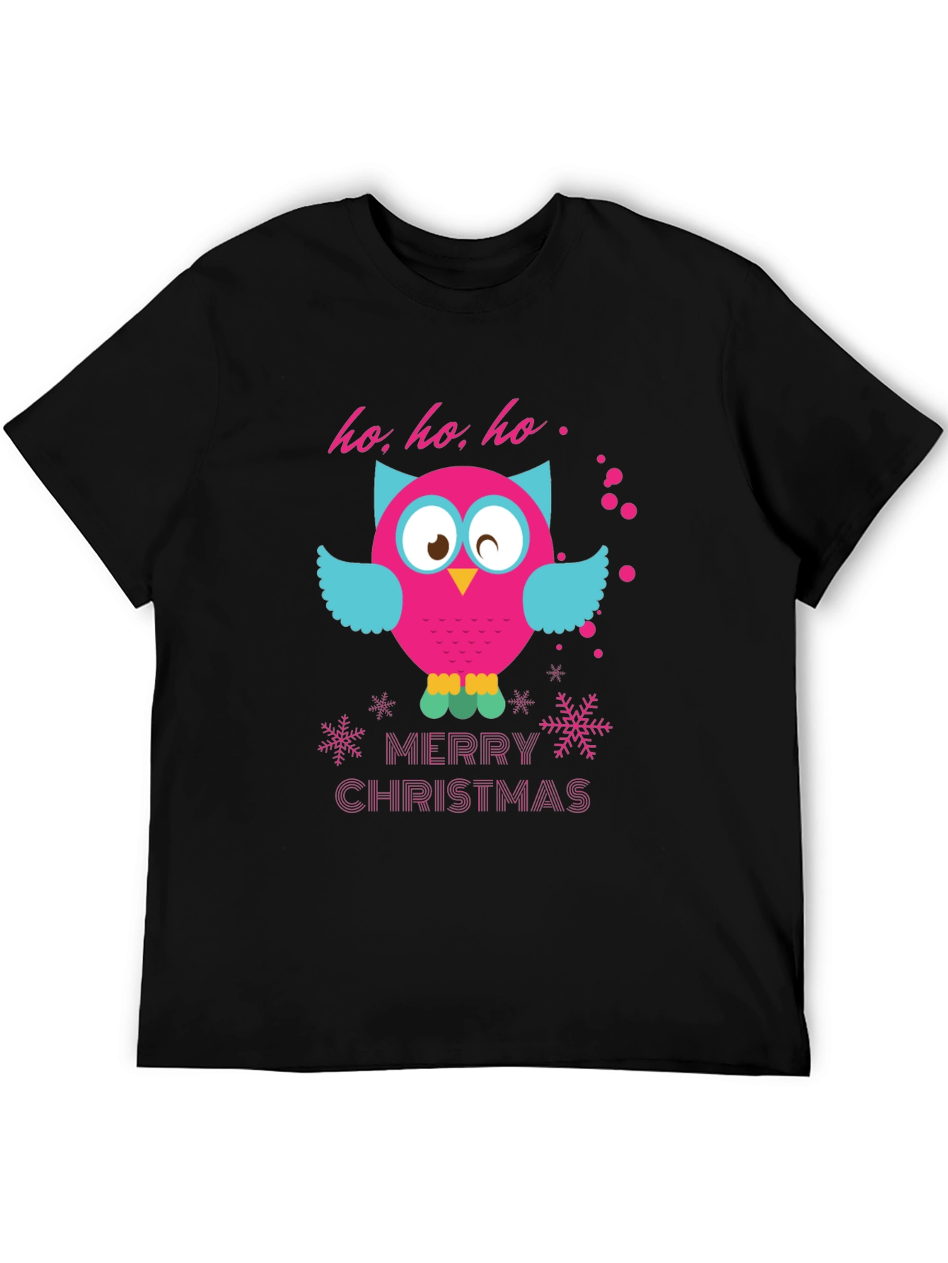Festive Owl Christmas Graphic Tee