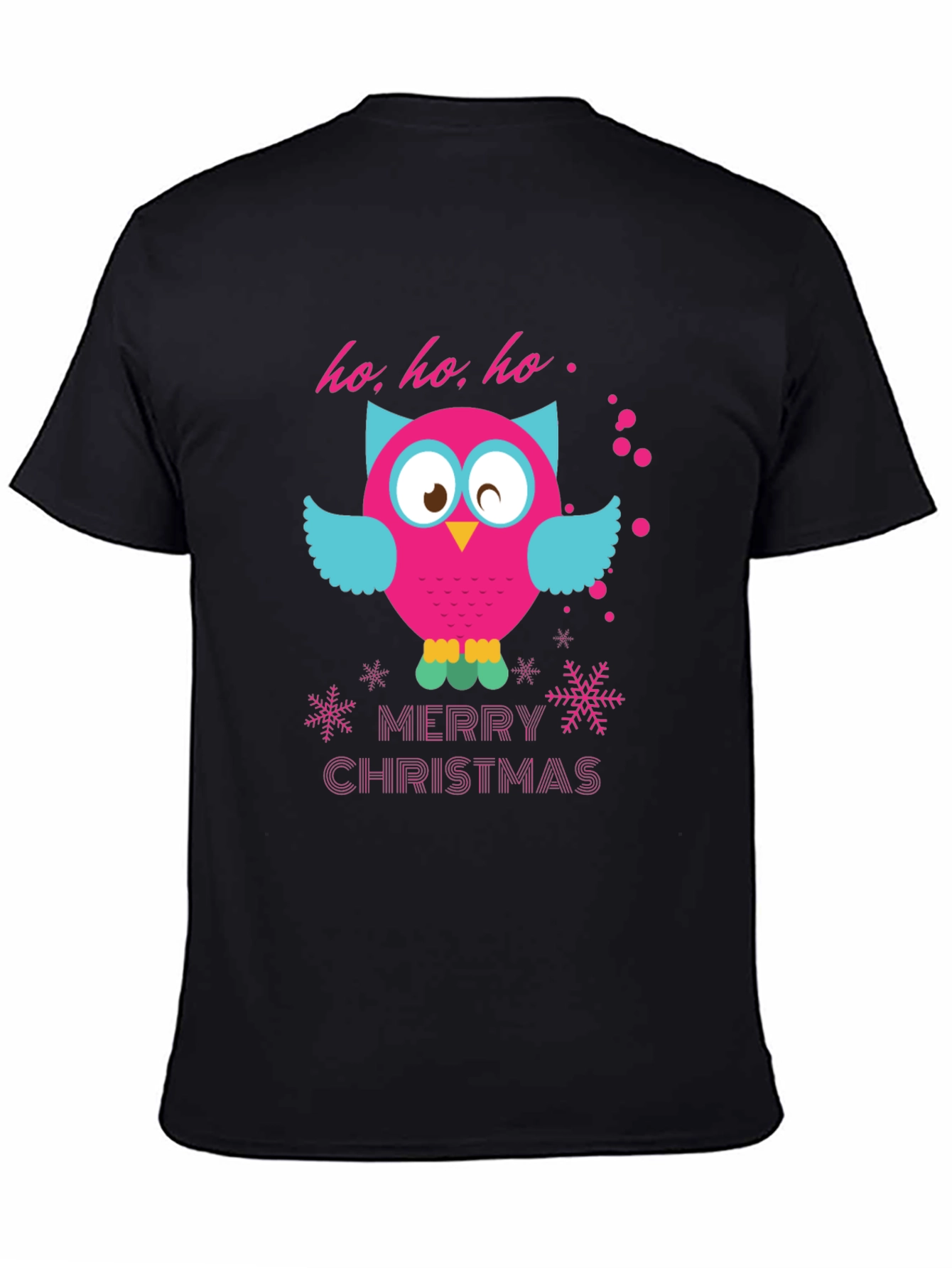 Festive Owl Christmas Graphic Tee