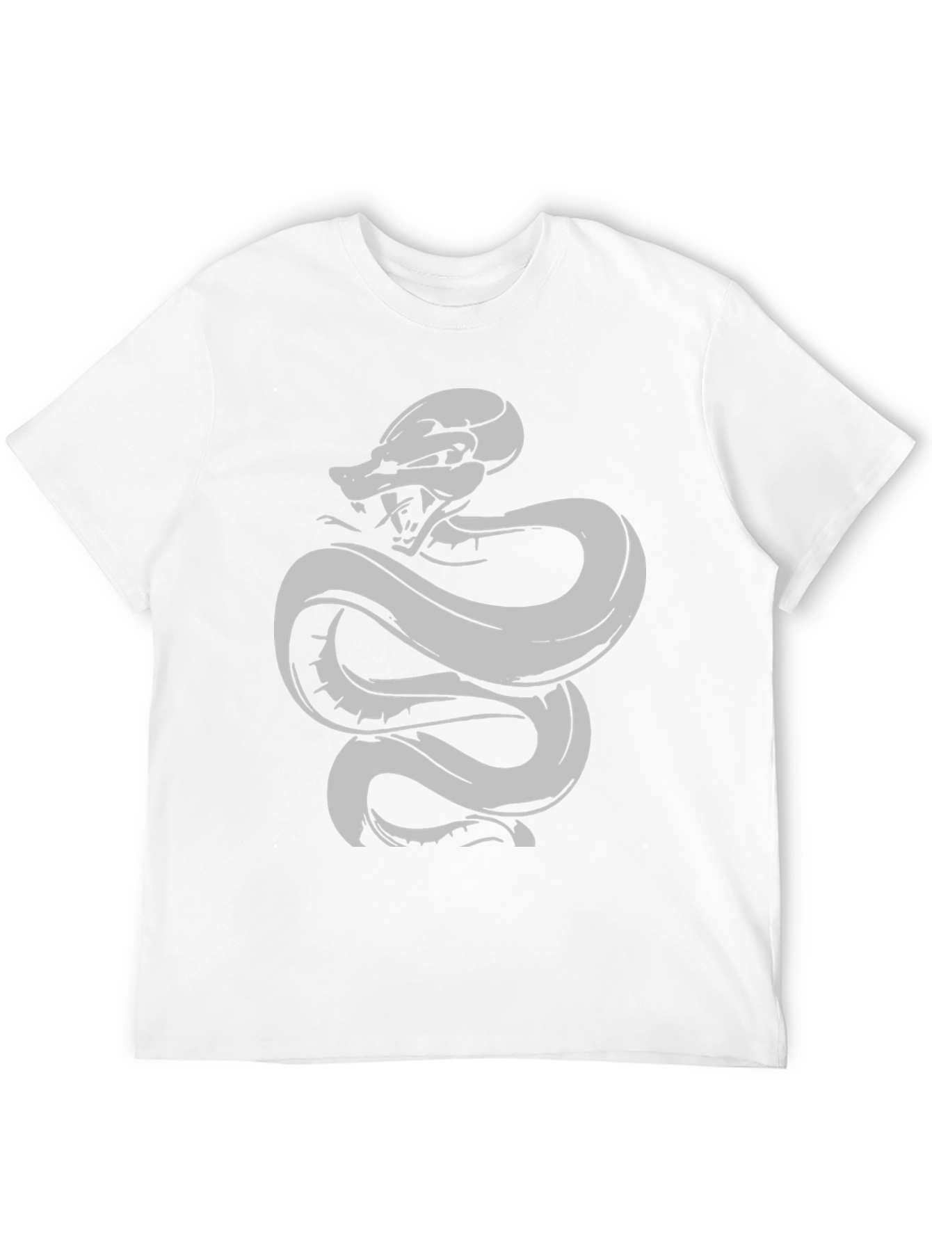 Black T-Shirt with Snake Design