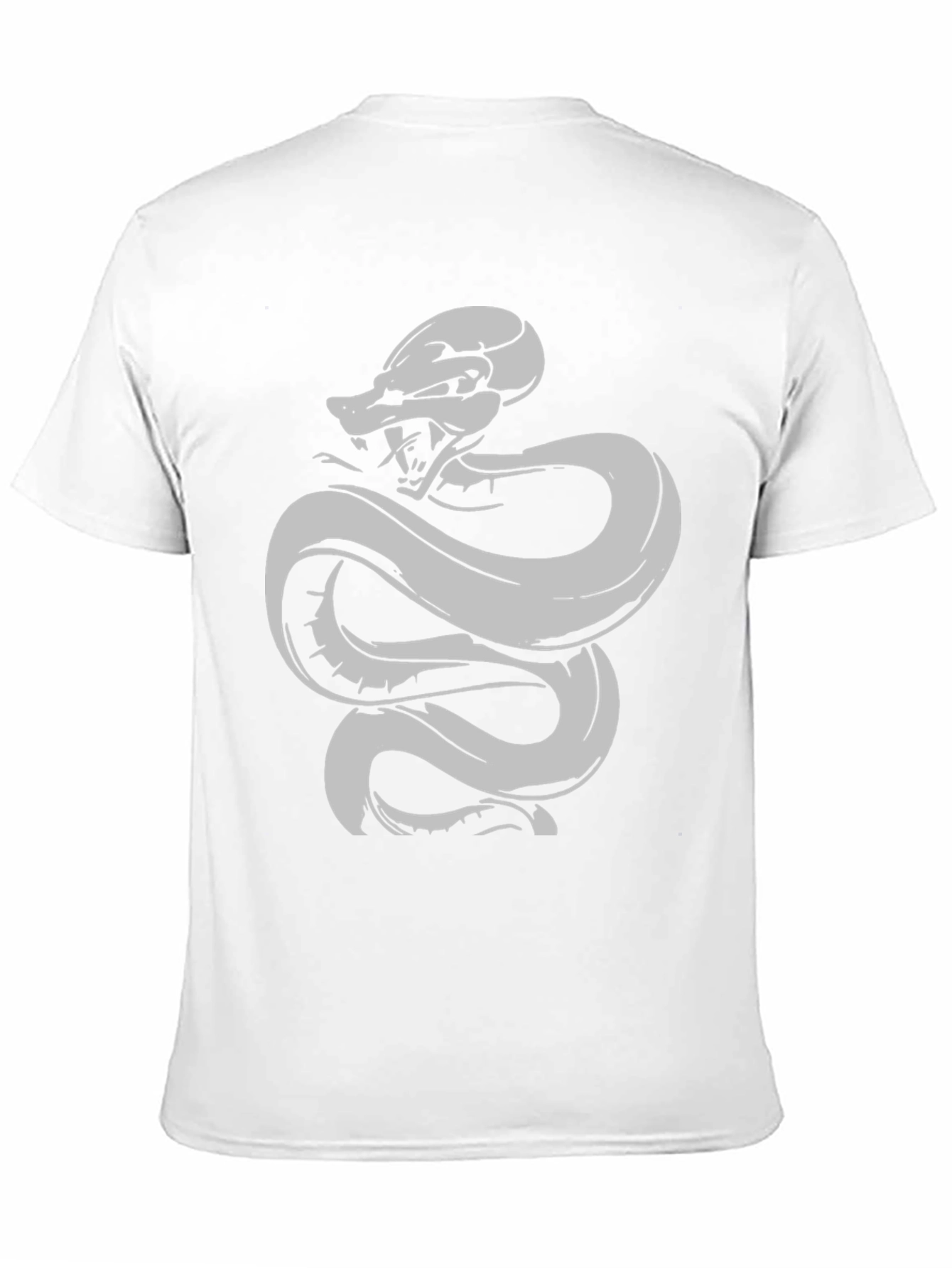 Black T-Shirt with Snake Design