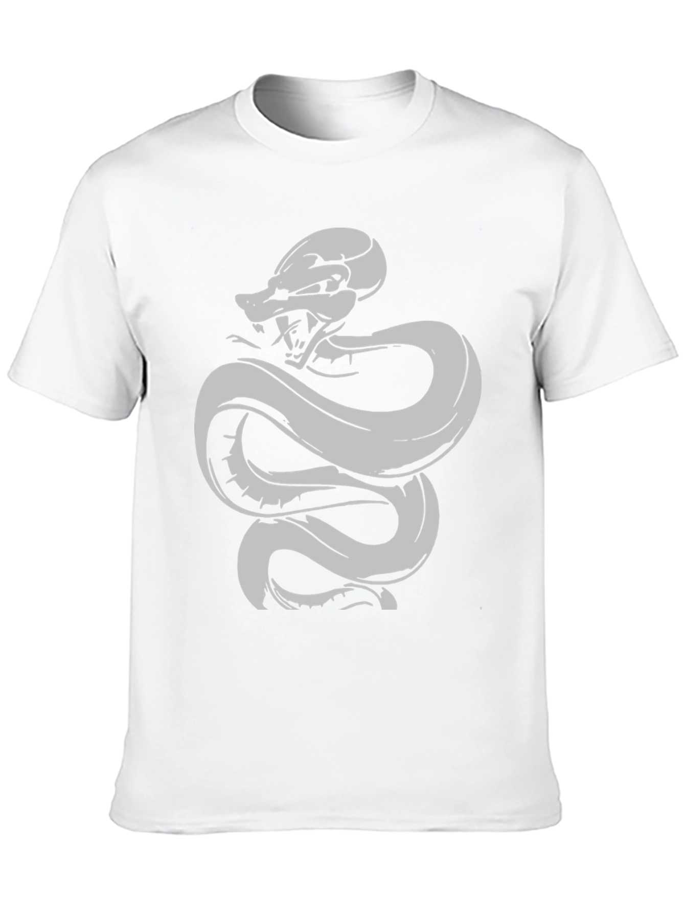 Black T-Shirt with Snake Design