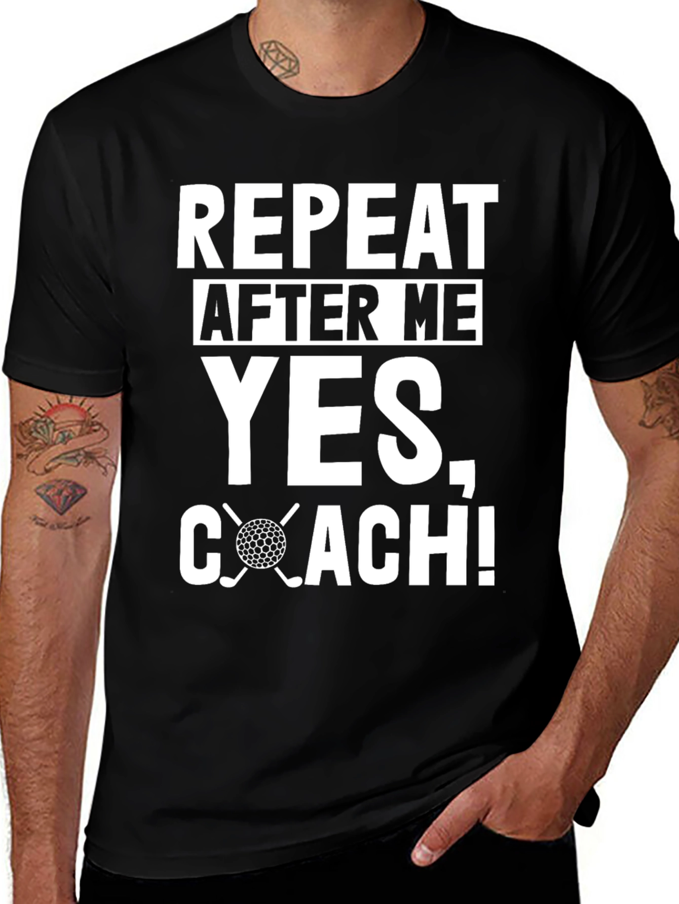 Repeat After Me Yes Coach! Golf T-Shirt