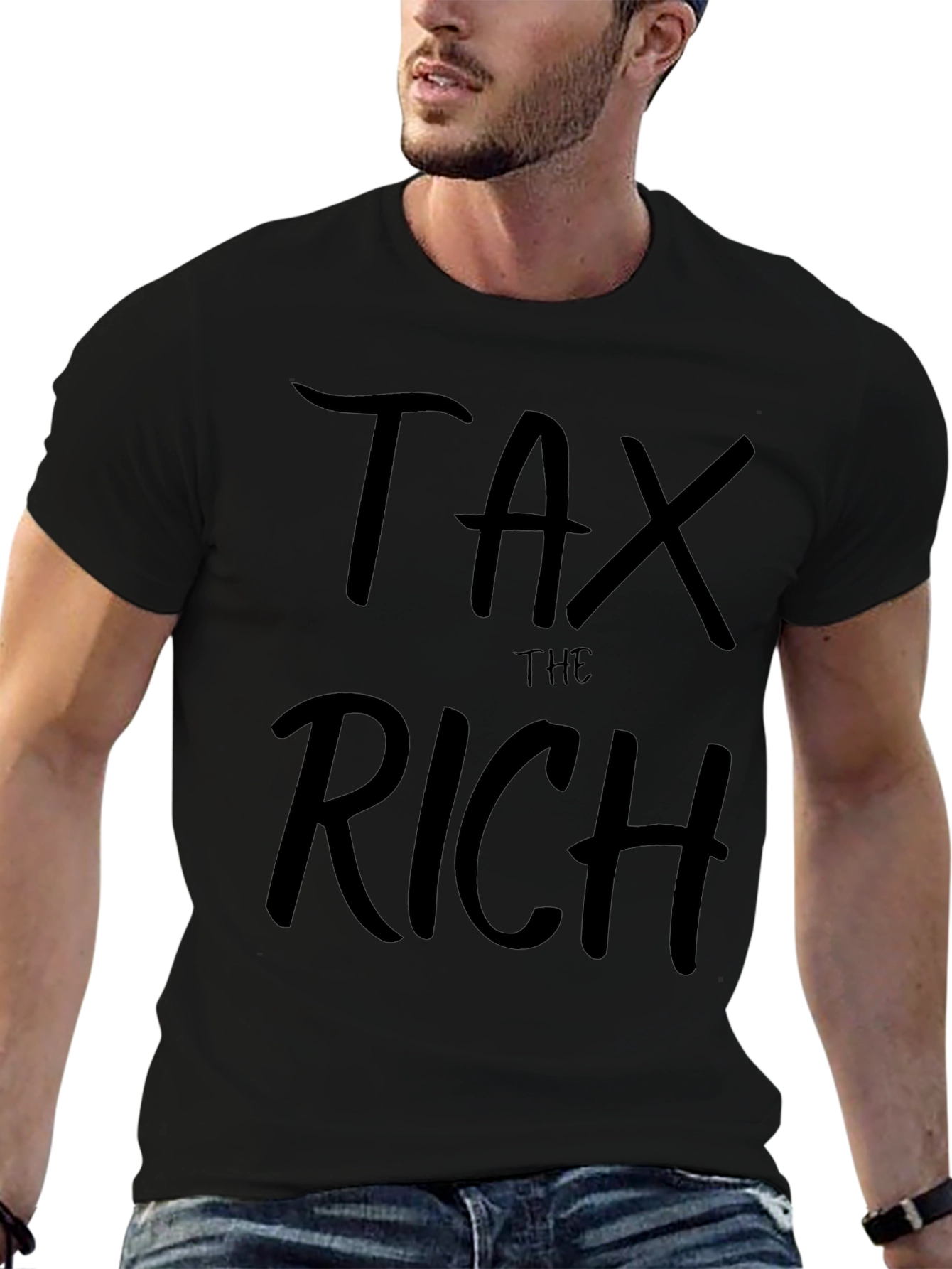 Tax the Rich T-Shirt - Black Crew Neck