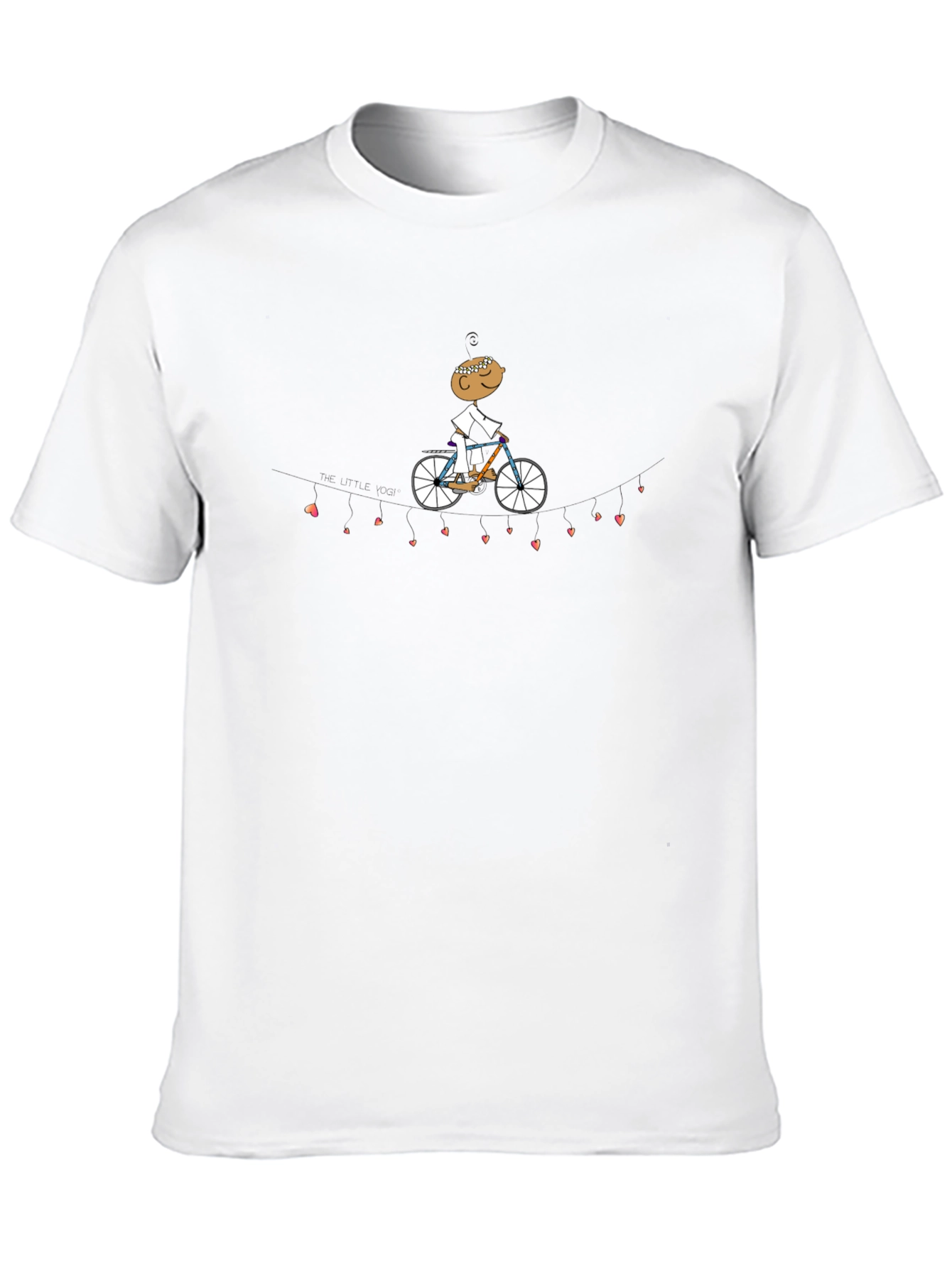 Heart String Cyclist Graphic Tee - Black