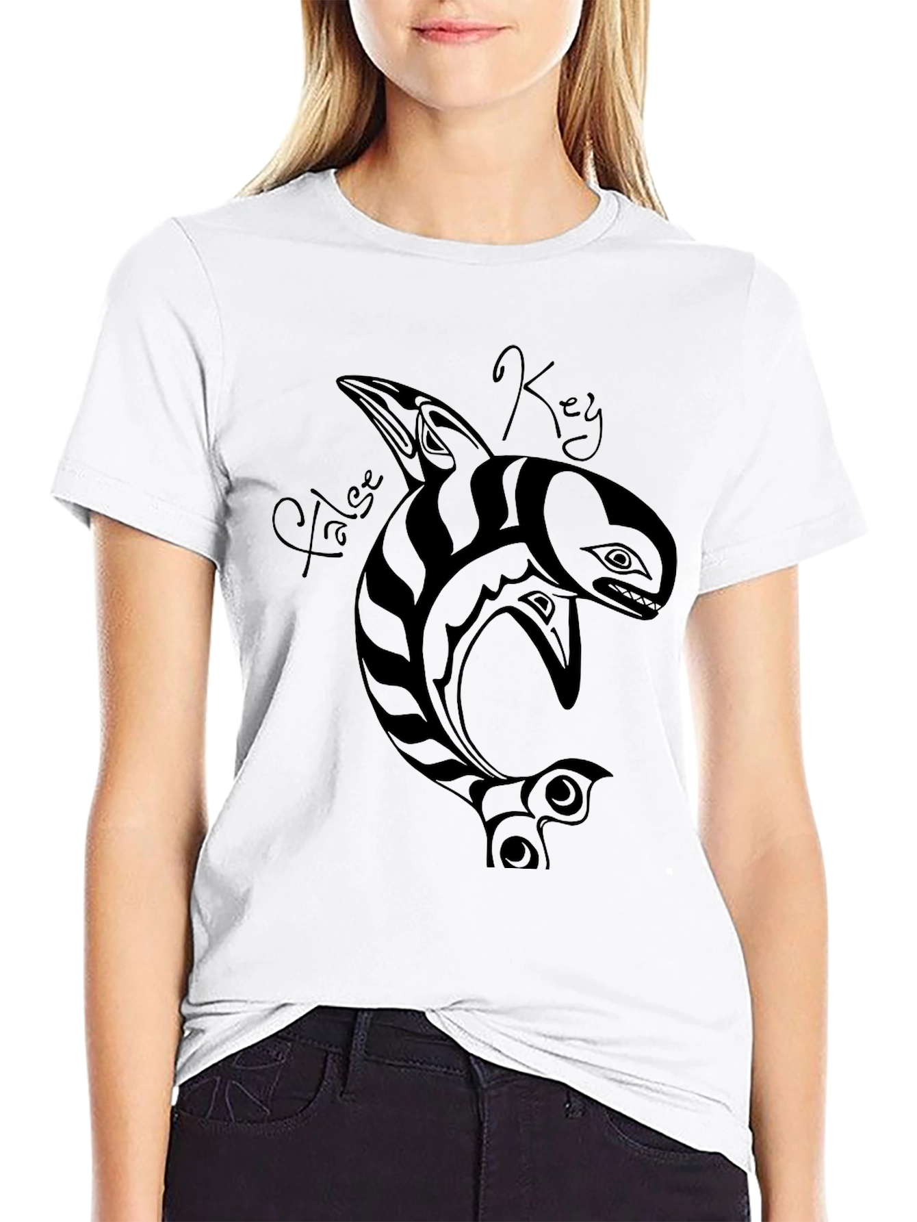 False Key Orca T-Shirt - Black Graphic Tee