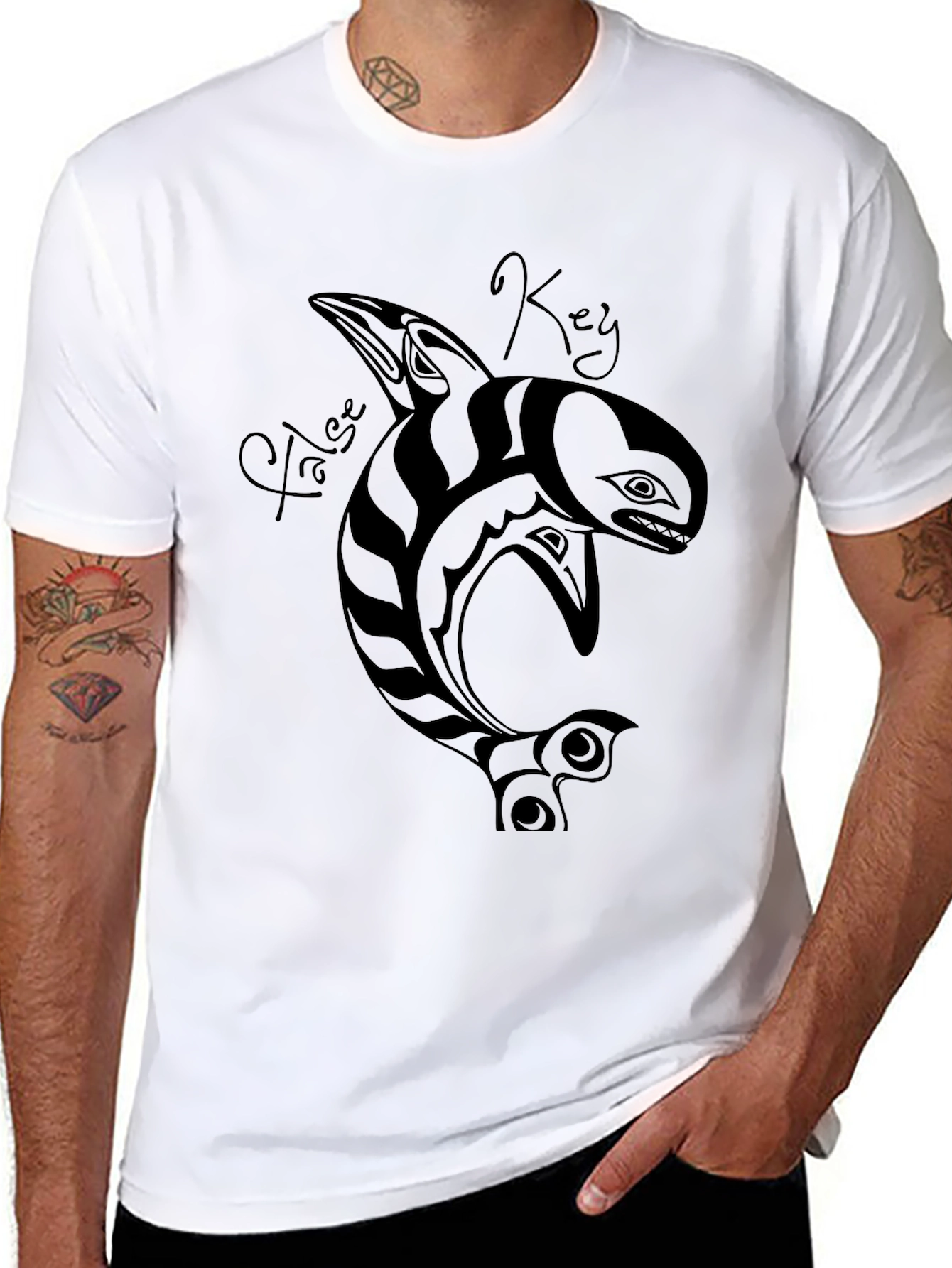False Key Orca T-Shirt - Black Graphic Tee