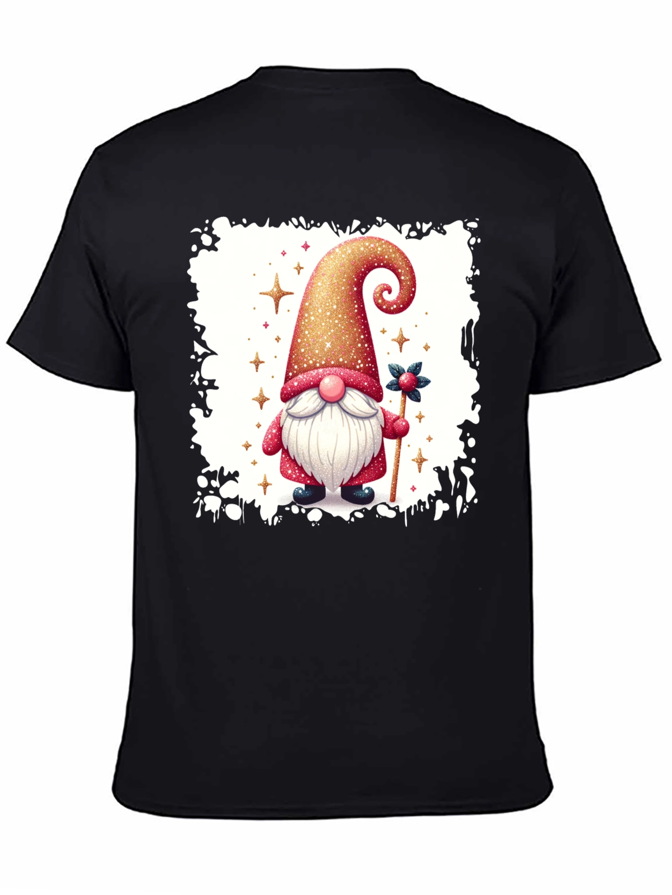 Festive Gnome Graphic Tee - Holiday Cheer