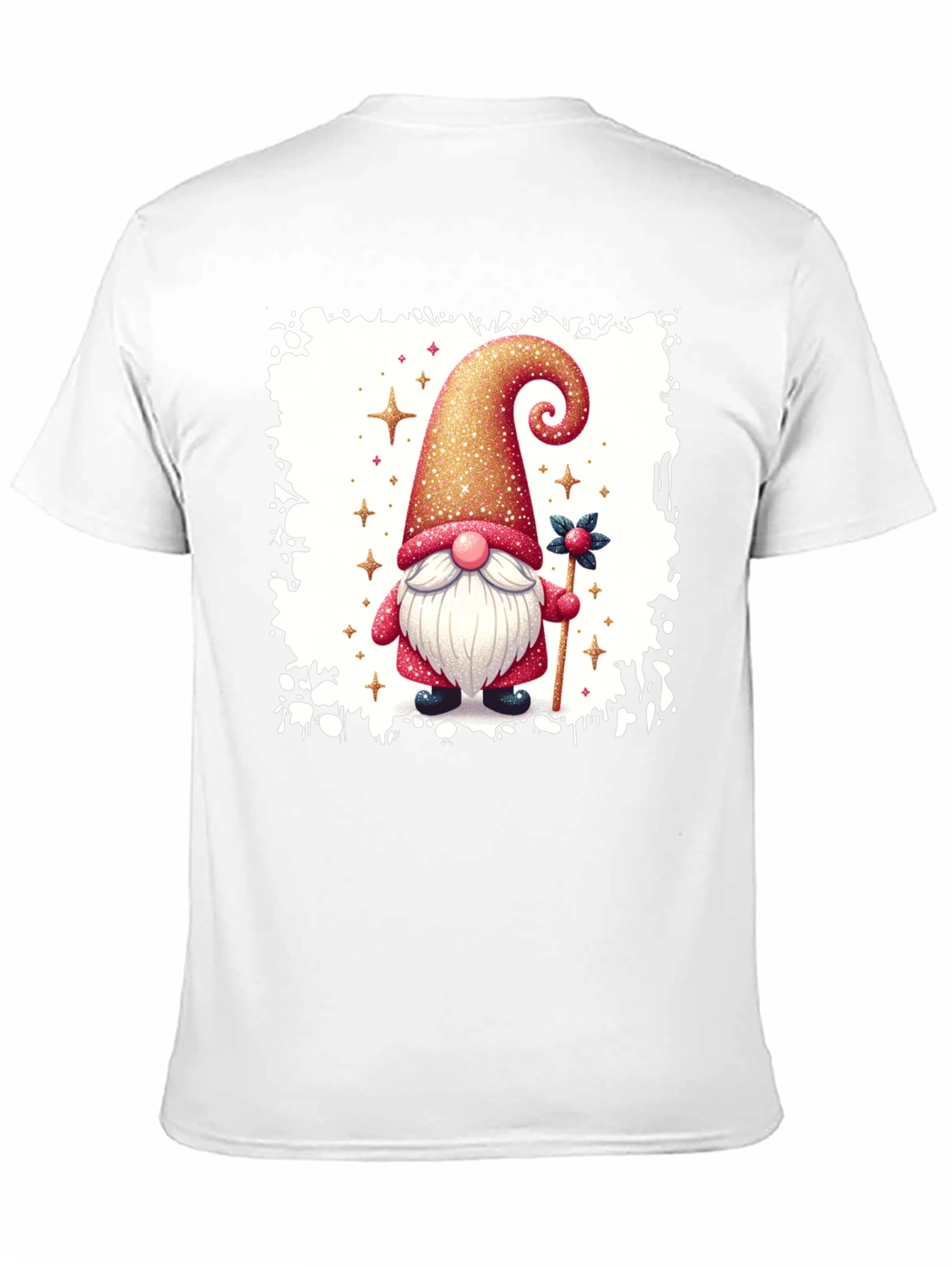 Festive Gnome Graphic Tee - Holiday Cheer