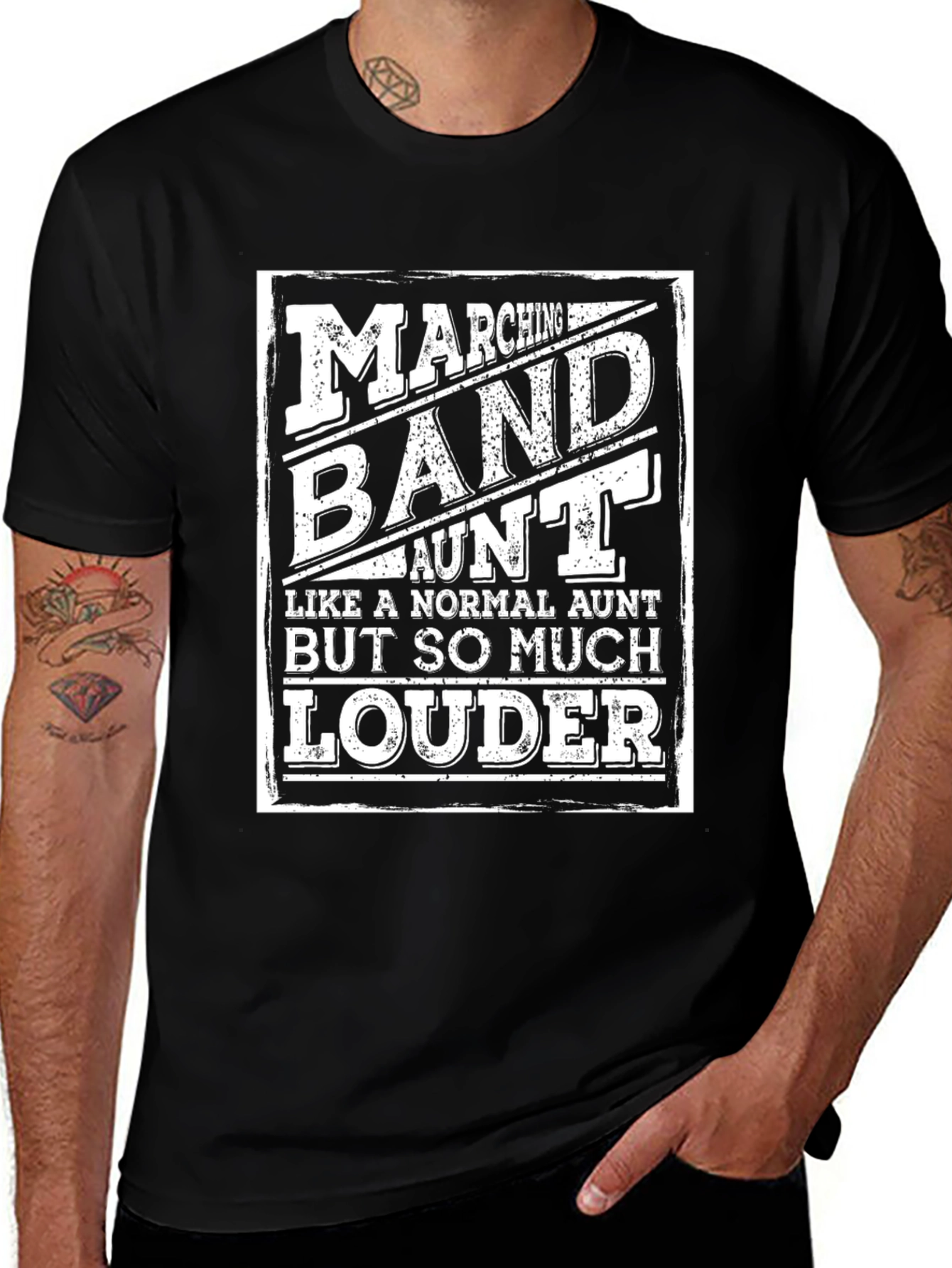Marching Band Aunt T-Shirt Loud Aunt Tee