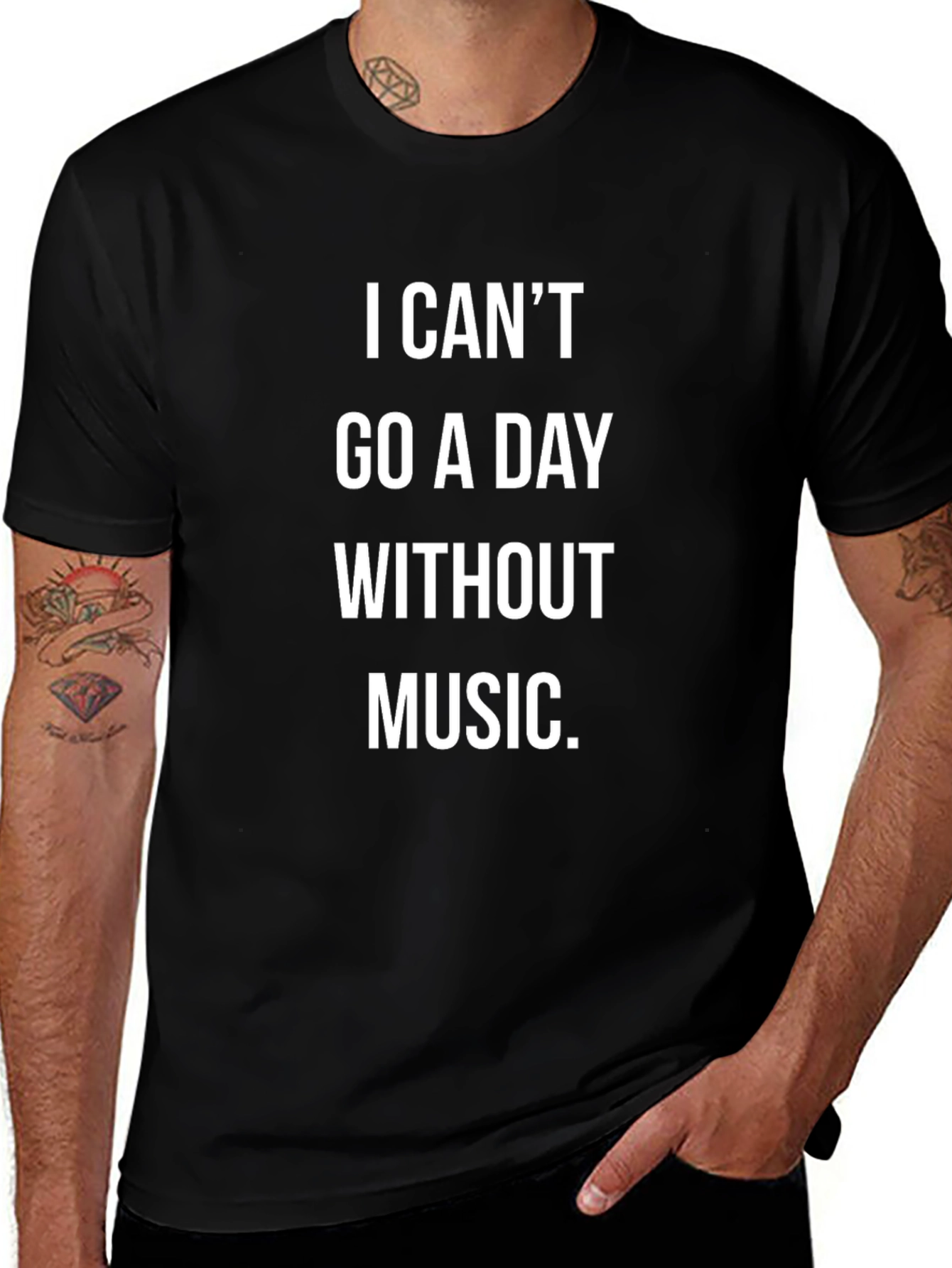 I Cant Go A Day Without Music Graphic Tee