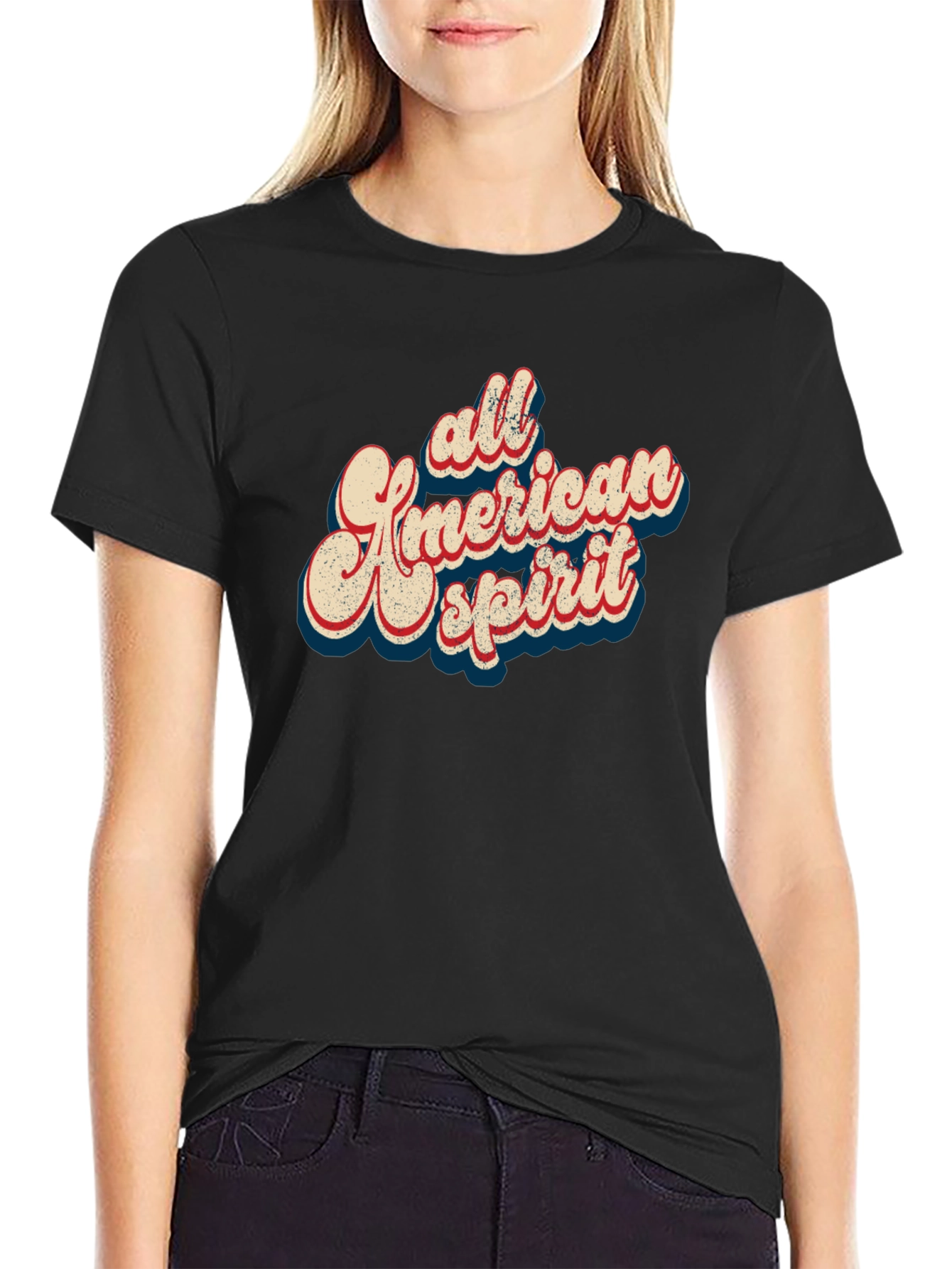 All American Spirit Graphic Tee - Black