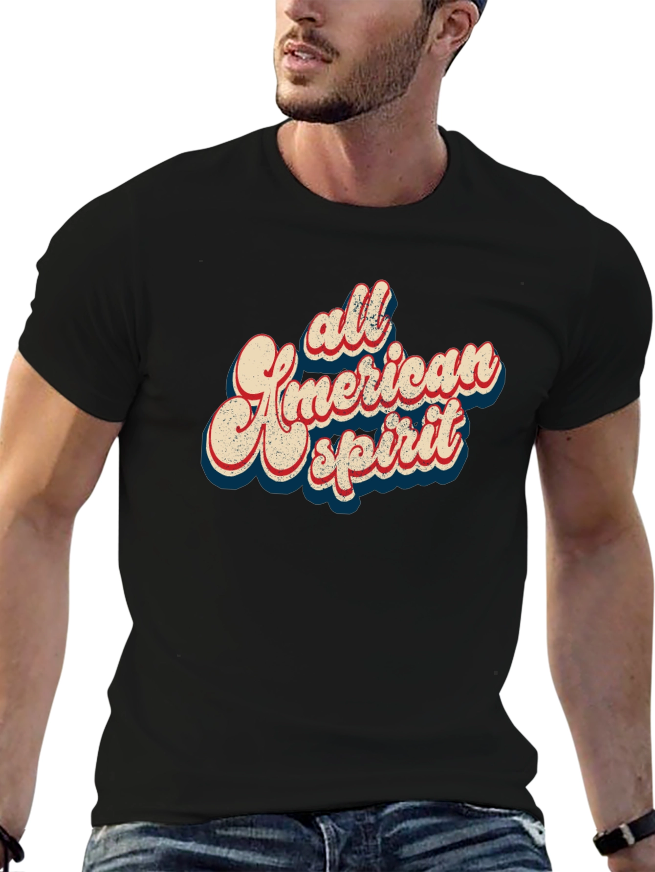 All American Spirit Graphic Tee - Black