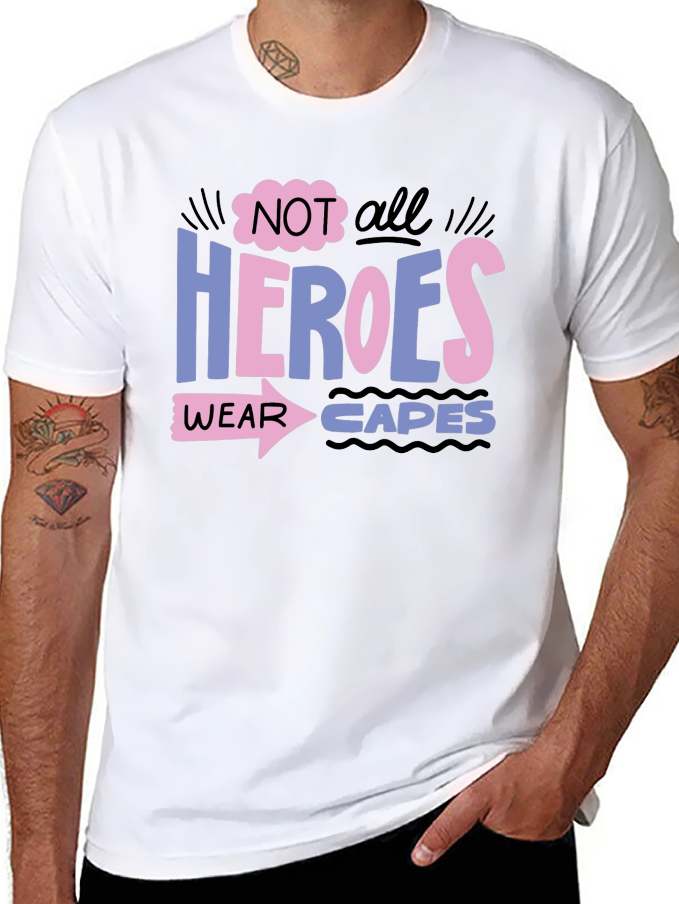 Heroes Wear Capes Graphic Tee