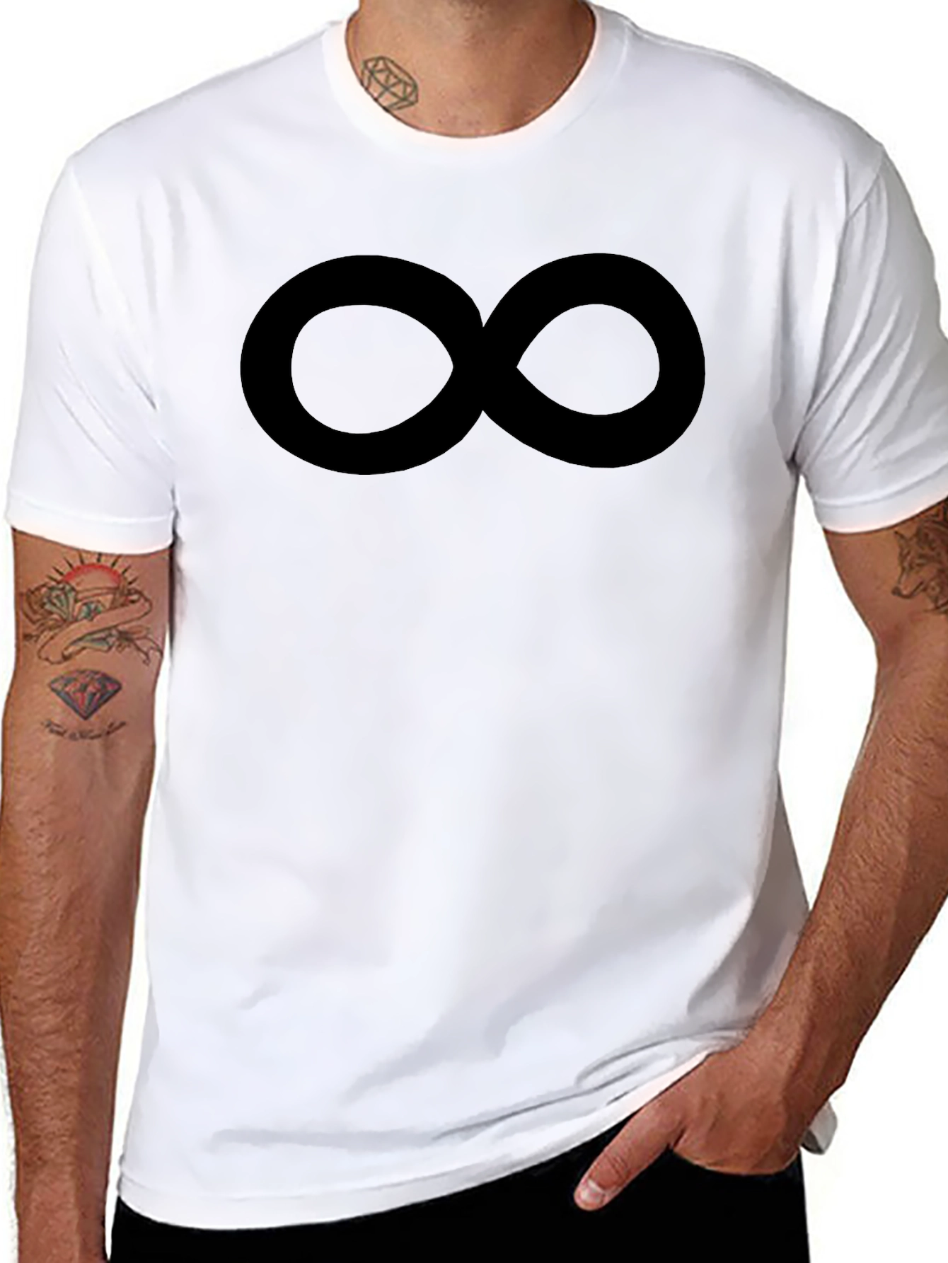 Infinity Symbol Black T-Shirt