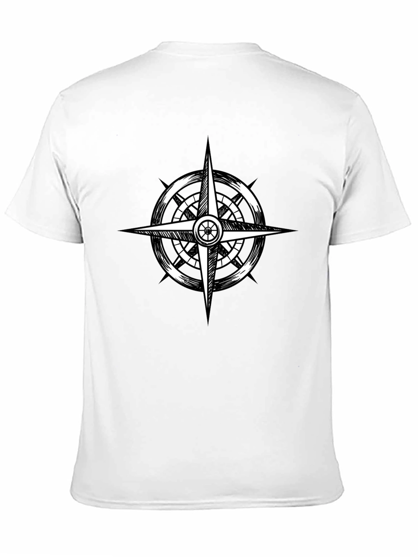 Compass Rose Graphic Black T-Shirt