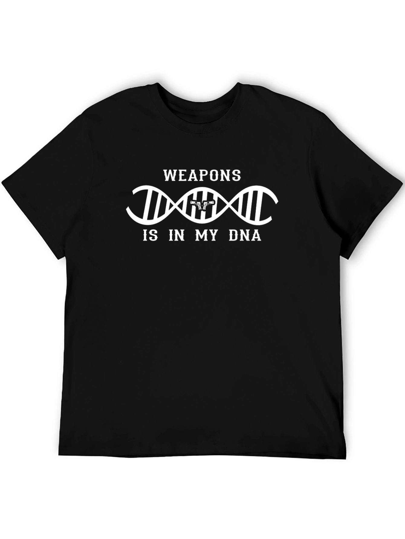 Weapons In My DNA - Black Cotton T-Shirt