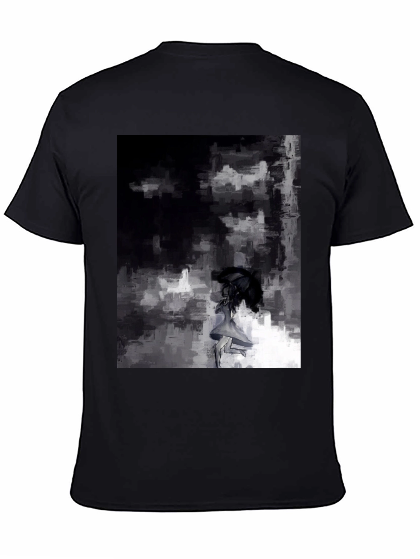 Abstract Art Graphic Black T-Shirt