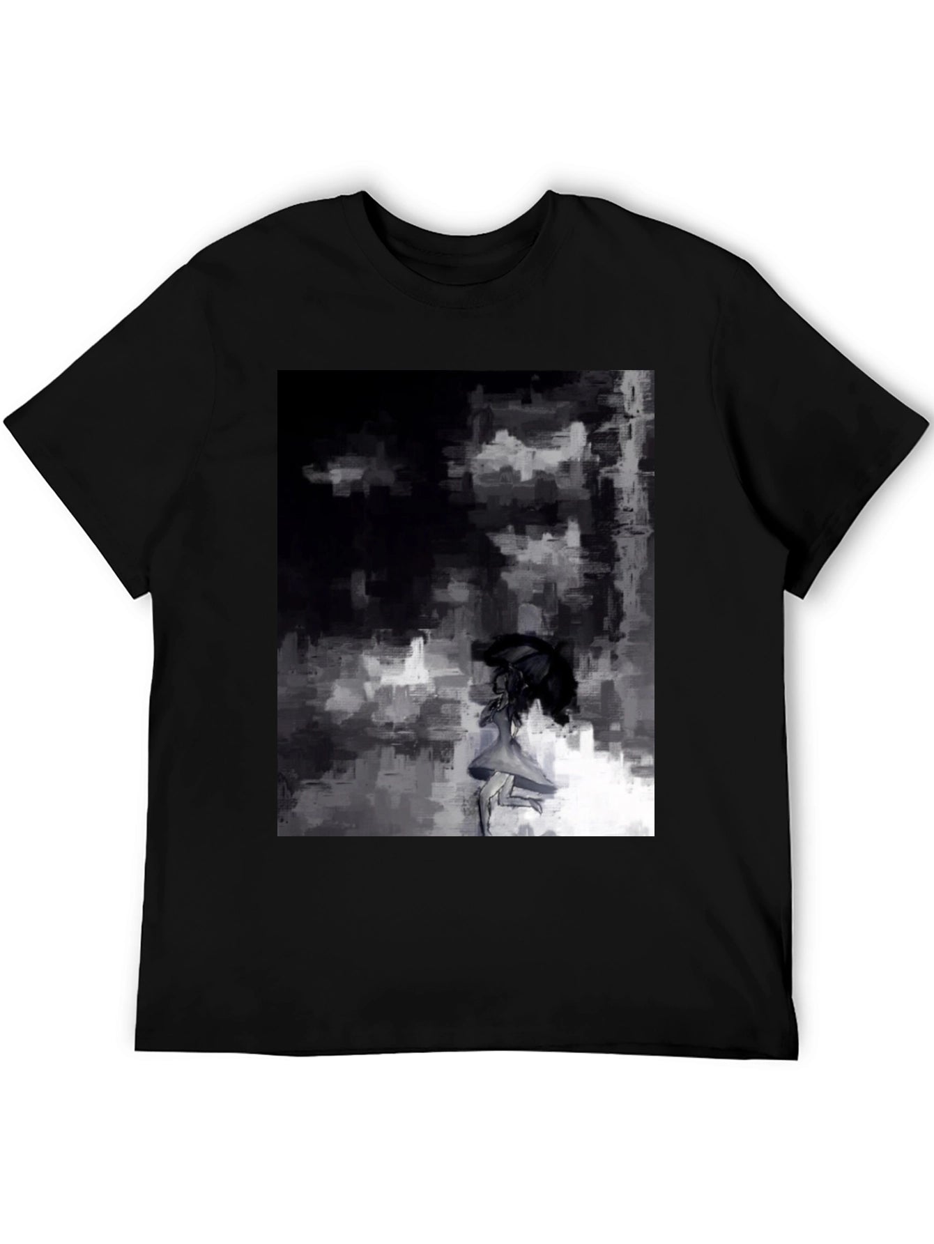 Abstract Art Graphic Black T-Shirt