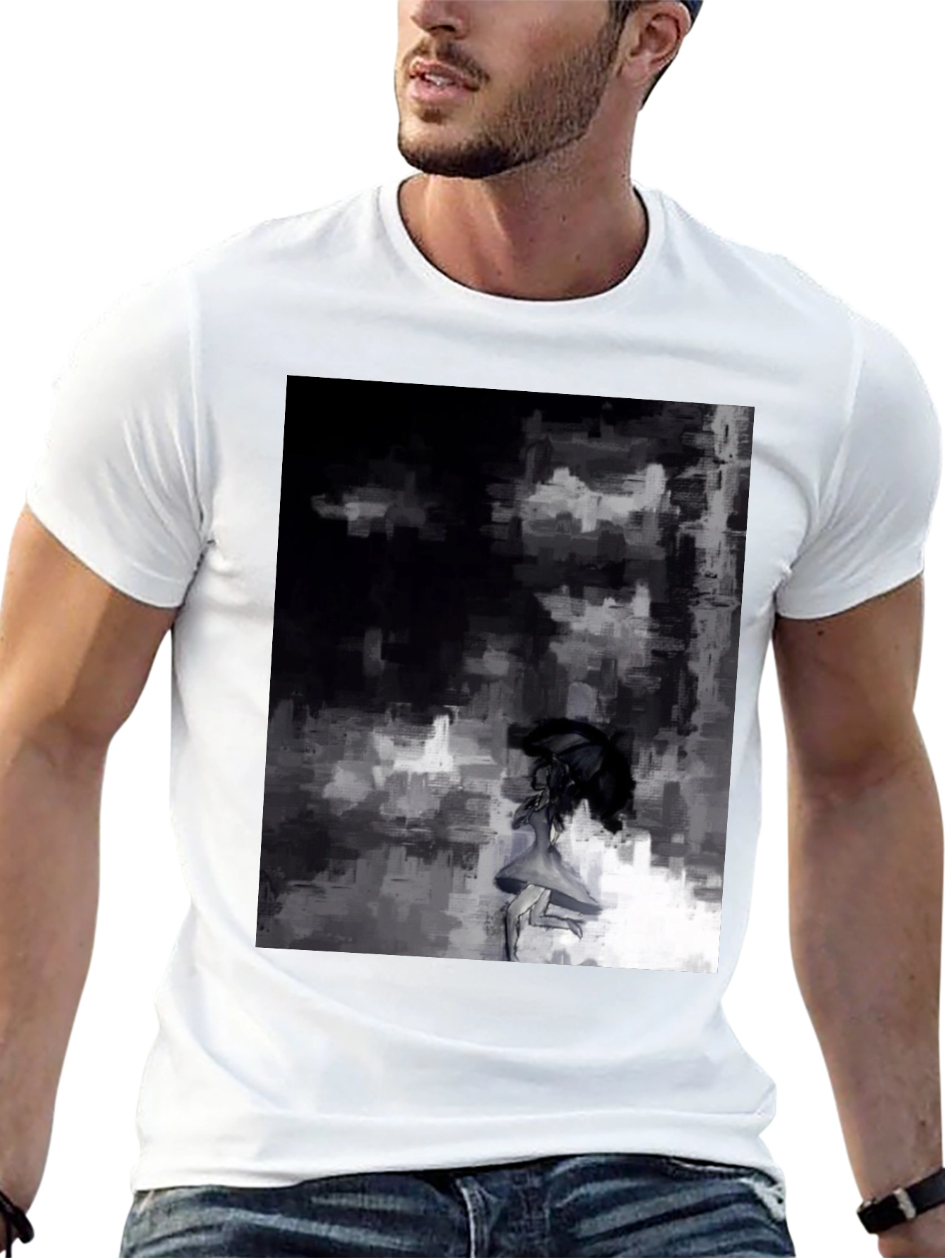 Abstract Art Graphic Black T-Shirt