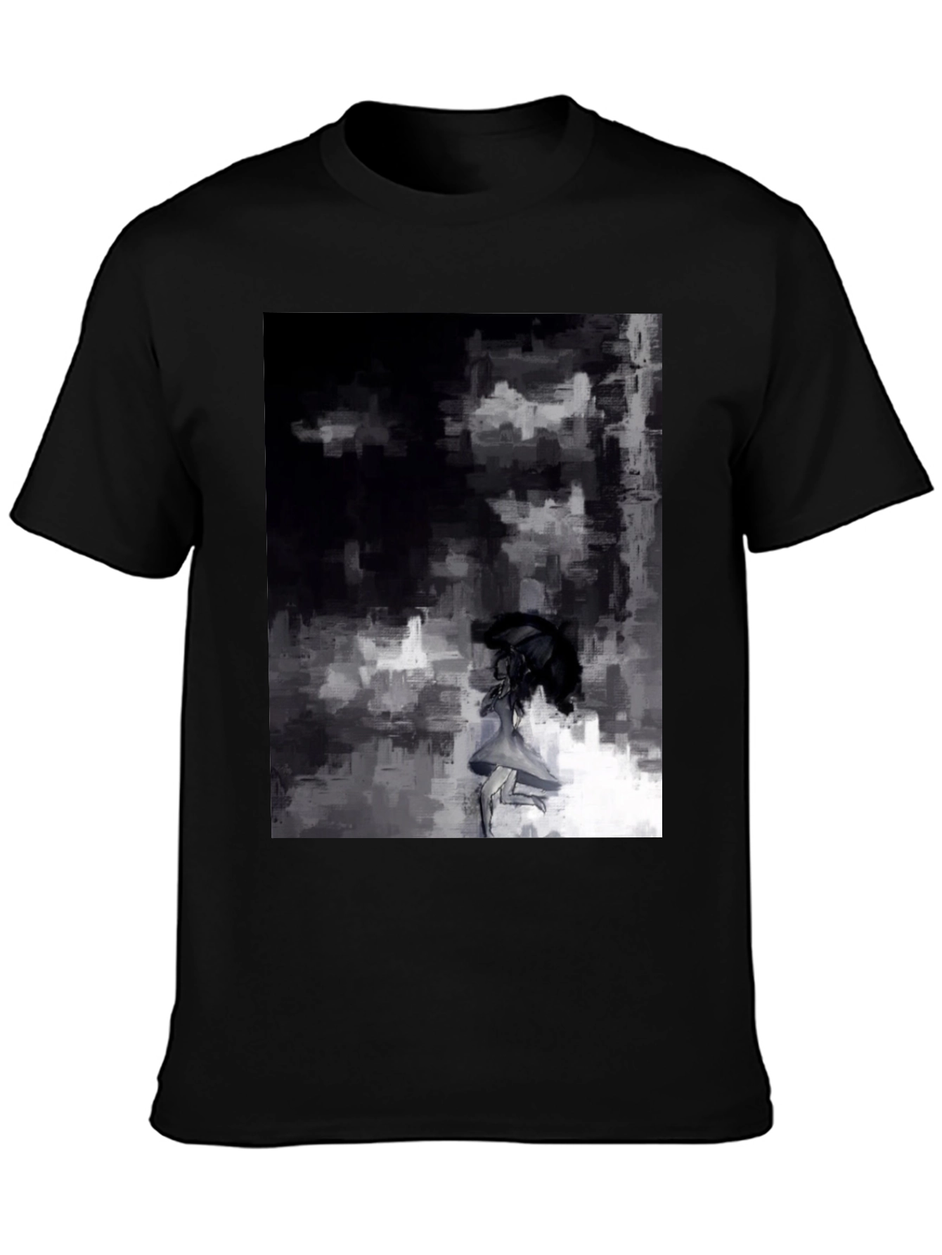 Abstract Art Graphic Black T-Shirt