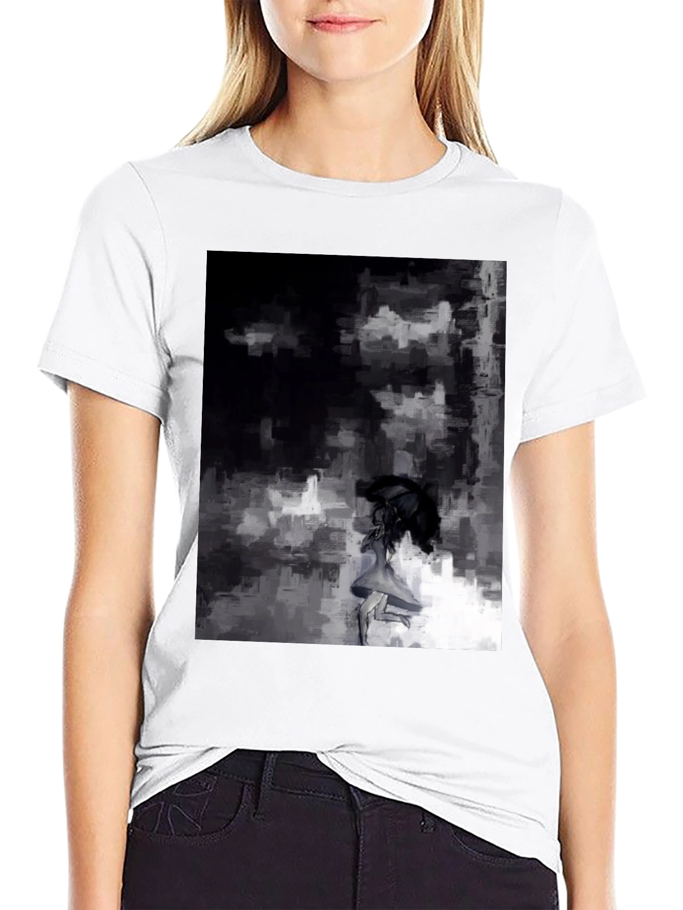 Abstract Art Graphic Black T-Shirt