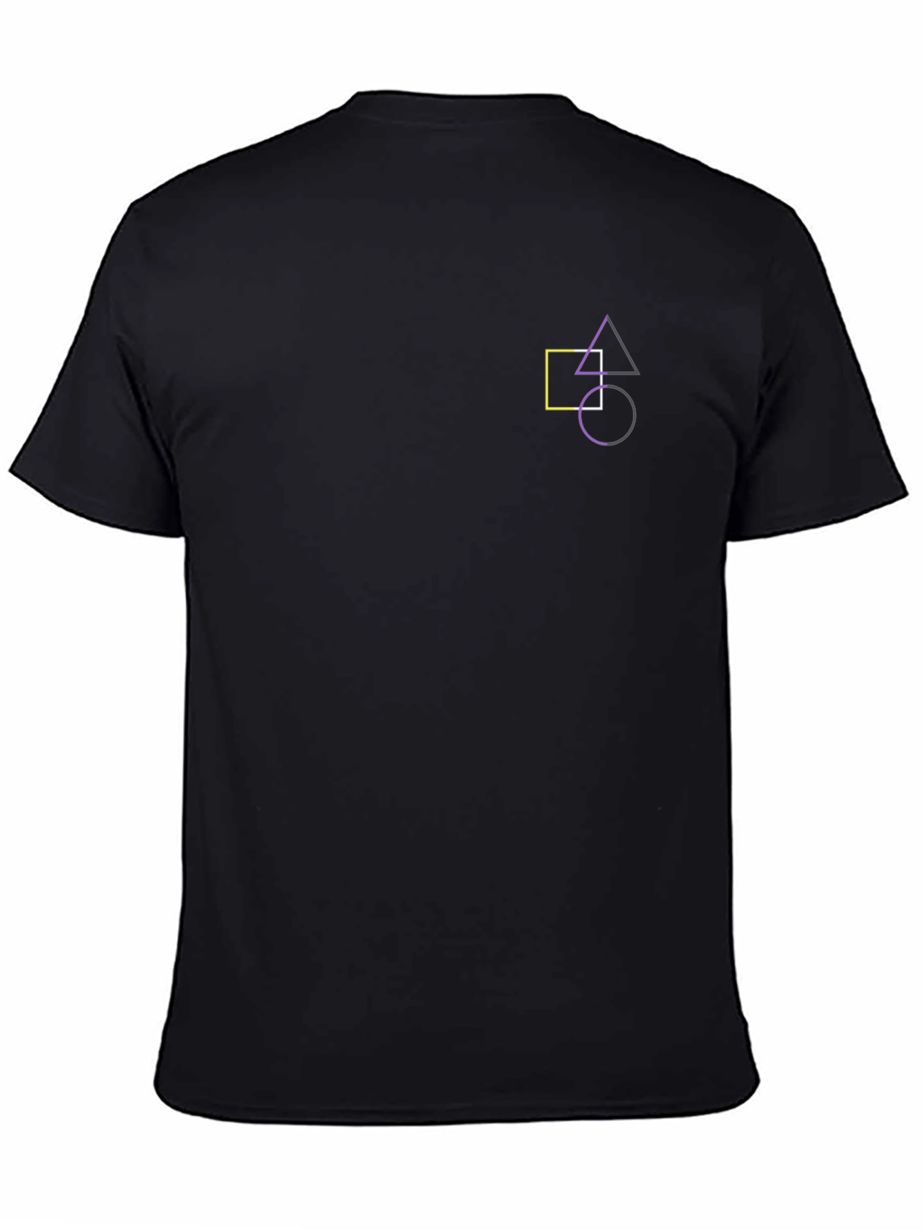 Geometric Print Black T-Shirt
