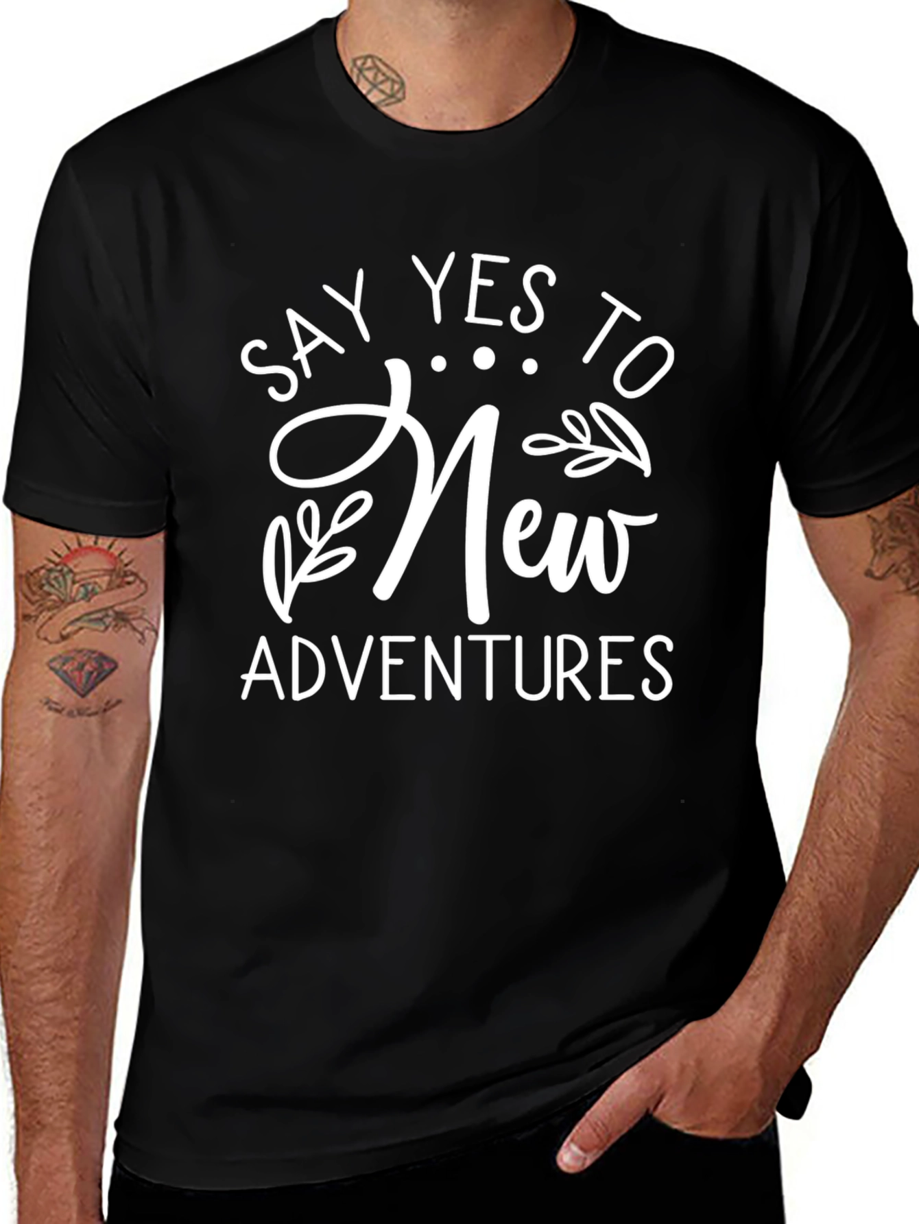 Say Yes To New Adventures Black T-Shirt