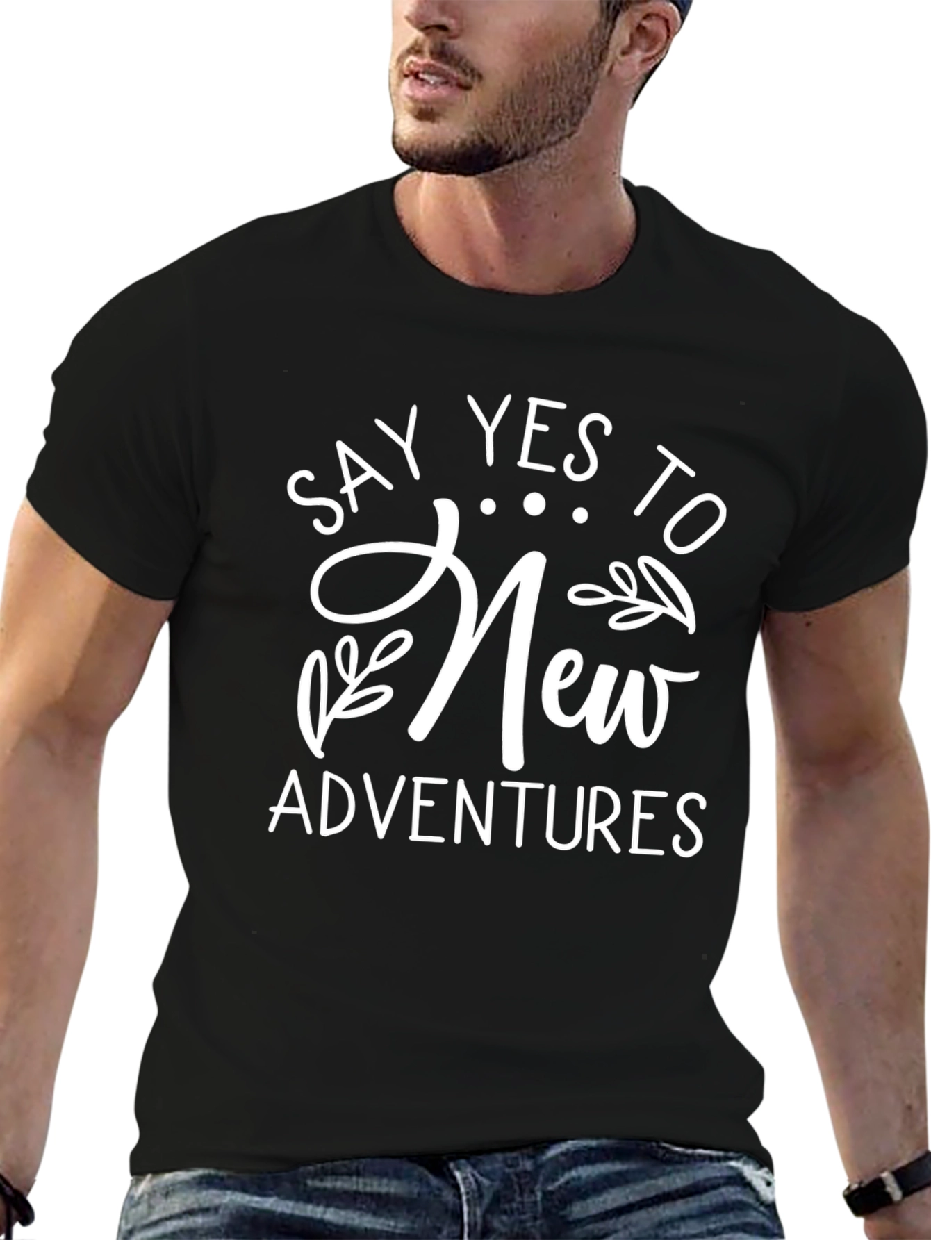 Say Yes To New Adventures Black T-Shirt