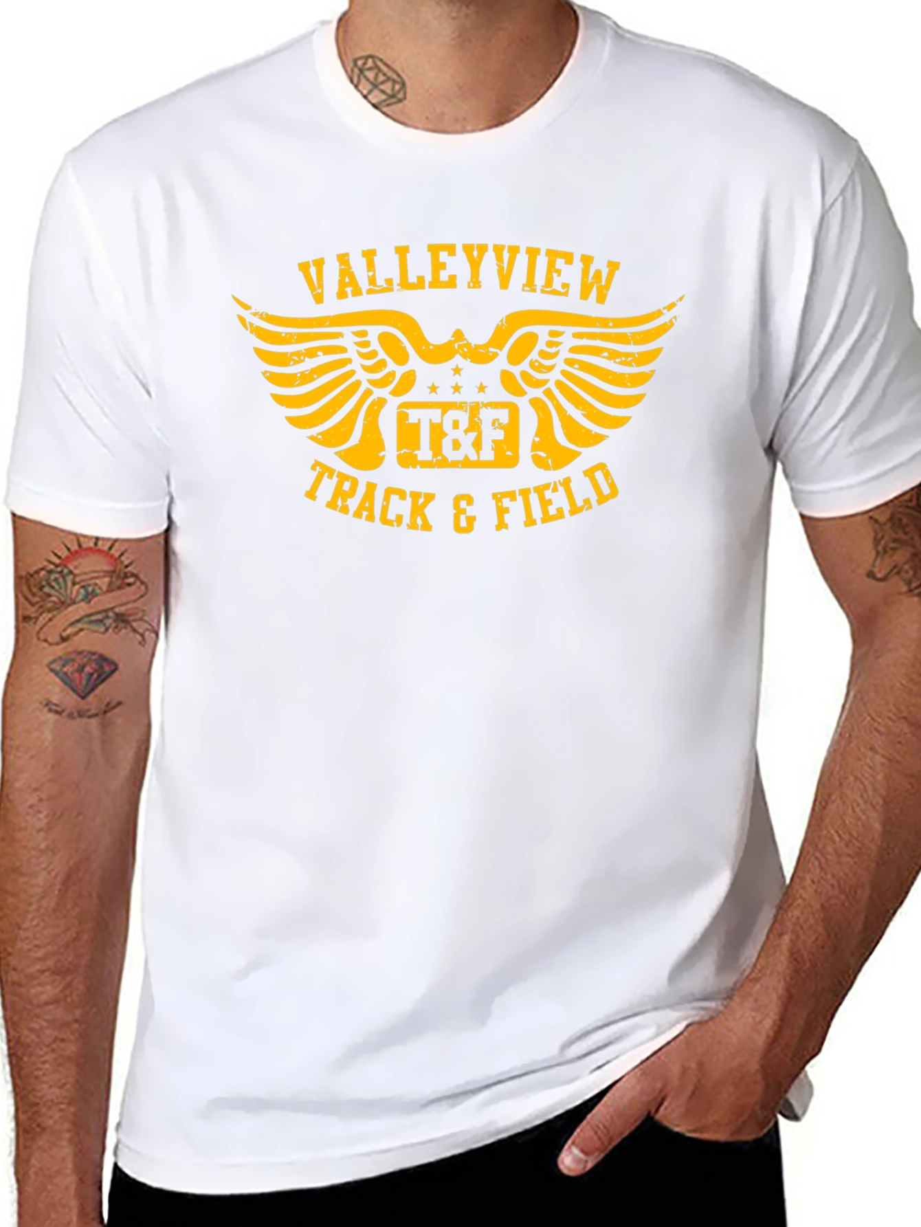 Valleyview Track & Field Black Graphic T-Shirt
