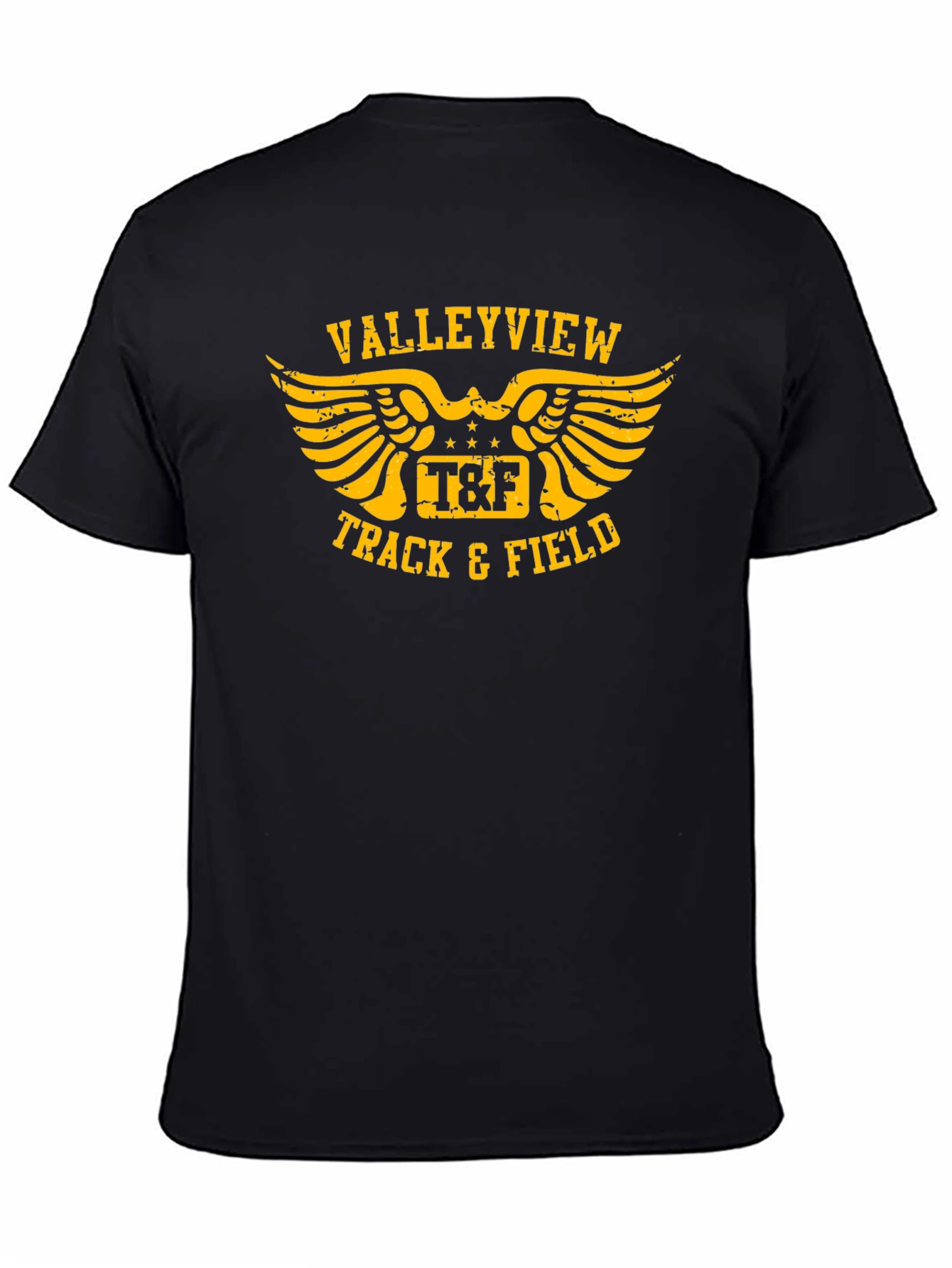 Valleyview Track & Field Black Graphic T-Shirt