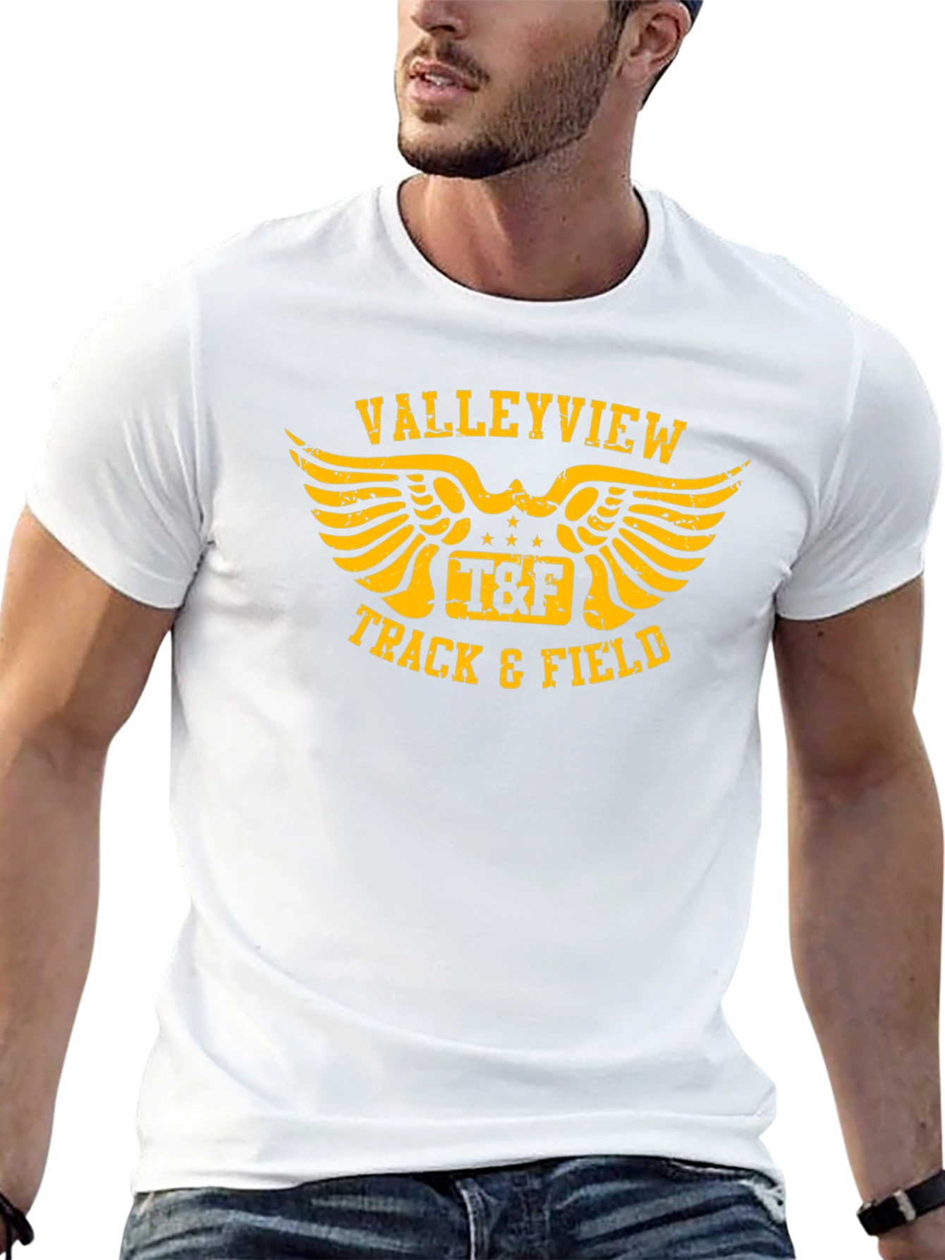 Valleyview Track & Field Black Graphic T-Shirt